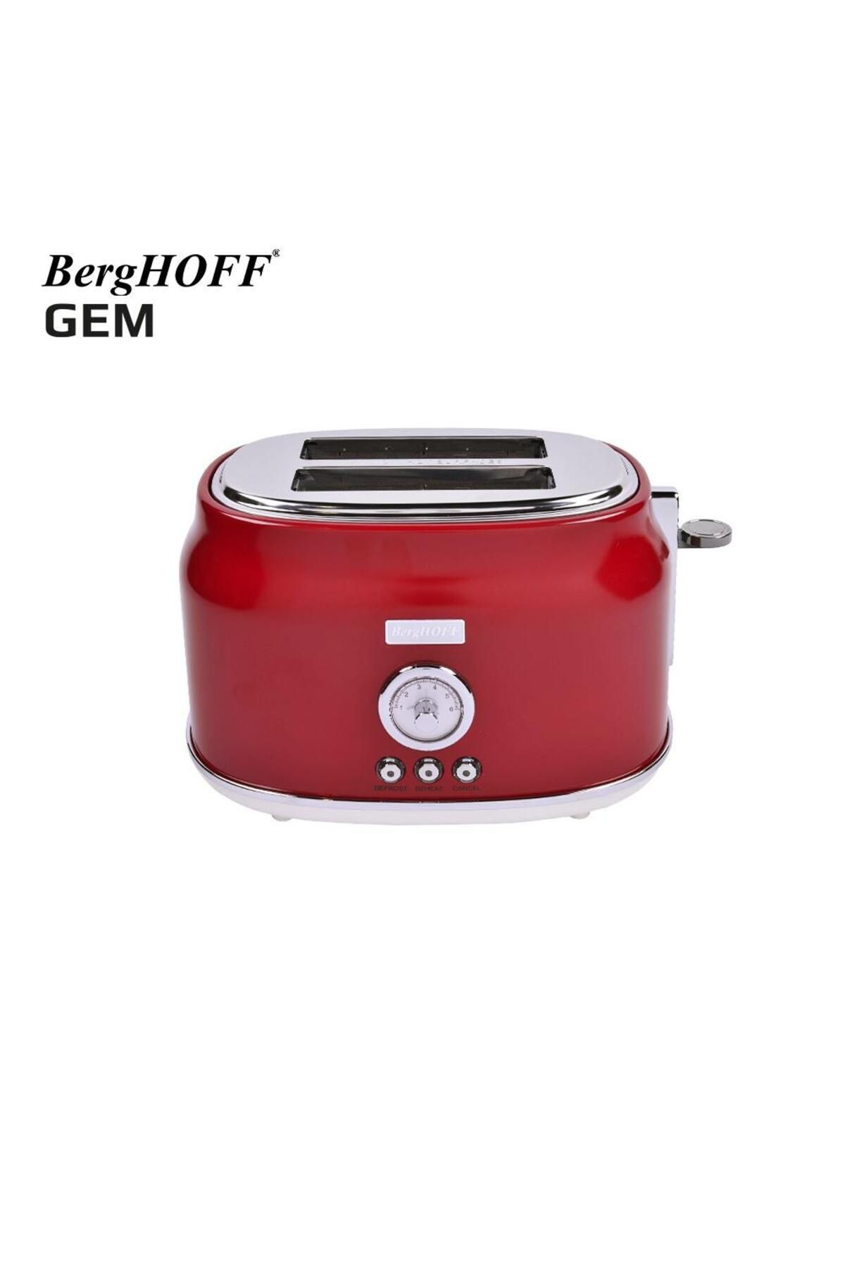 Berghoff-Gem Retro Red Two Slice Toaster 3