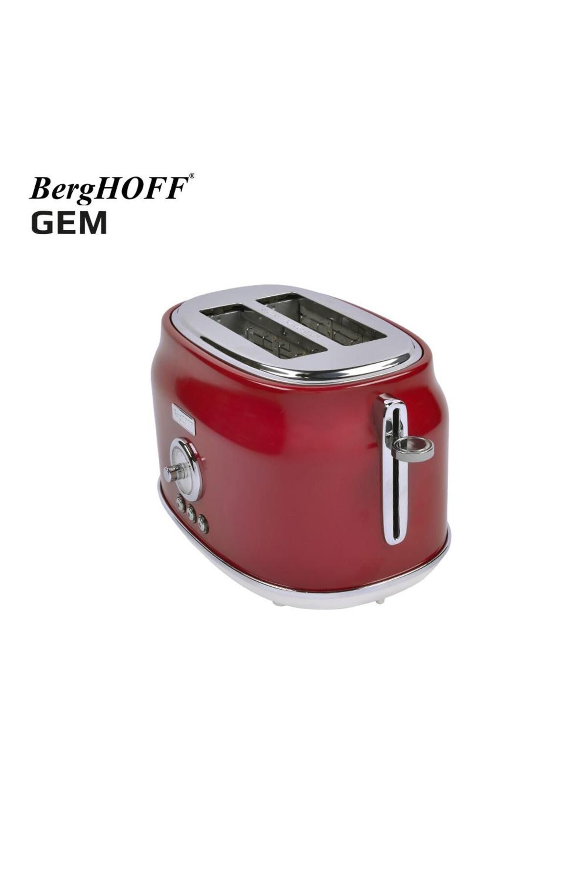 Berghoff-Gem Retro Red Two Slice Toaster 4