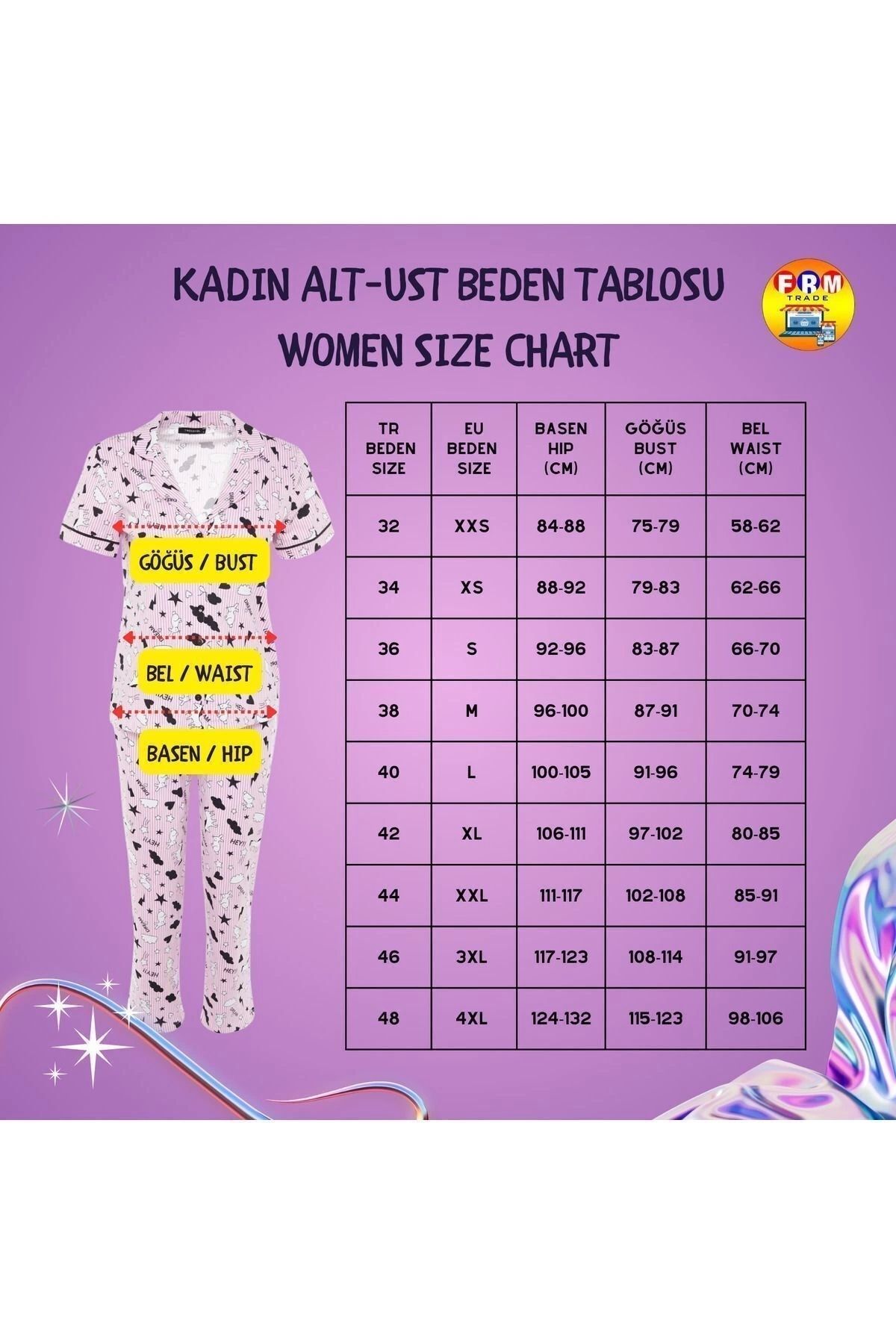 FRM-Viscose Women's Pajamas Set - Shirt Collar, Long Sleeve and Heart-shaped Trousers 7
