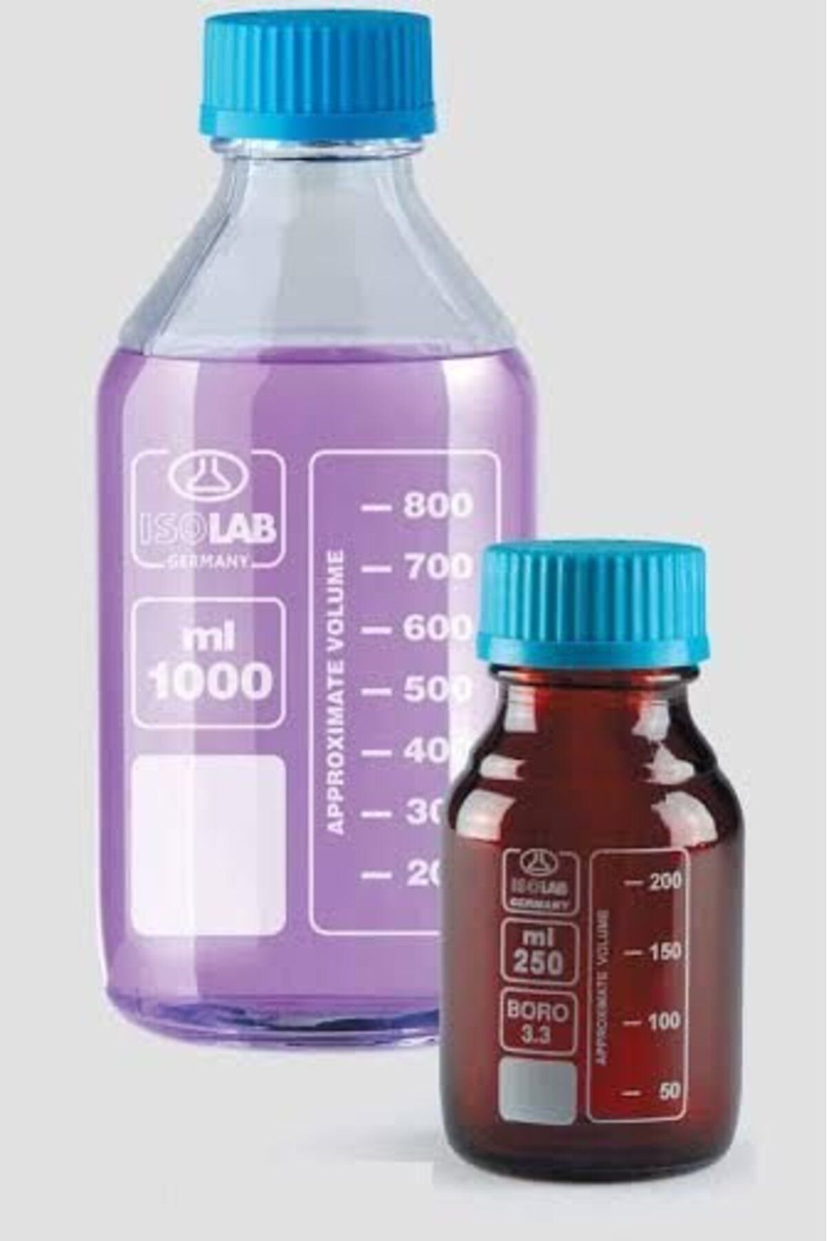 LAB Şeffaf Cam Şişe Boro. 3.3 Otoklavlanabilir 500 ml