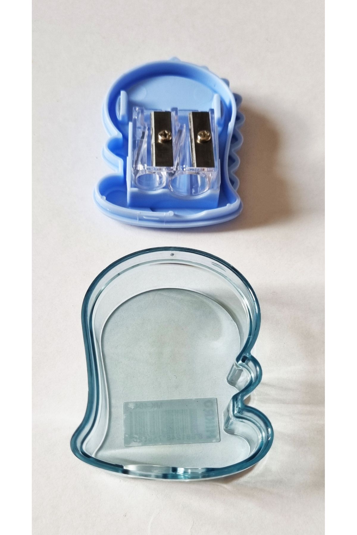 Modellino-Large Dinosaur Pattern - 2-Input Micro Pencil Sharpener with Colorful Beads Garbage Tank Mk-4045 4