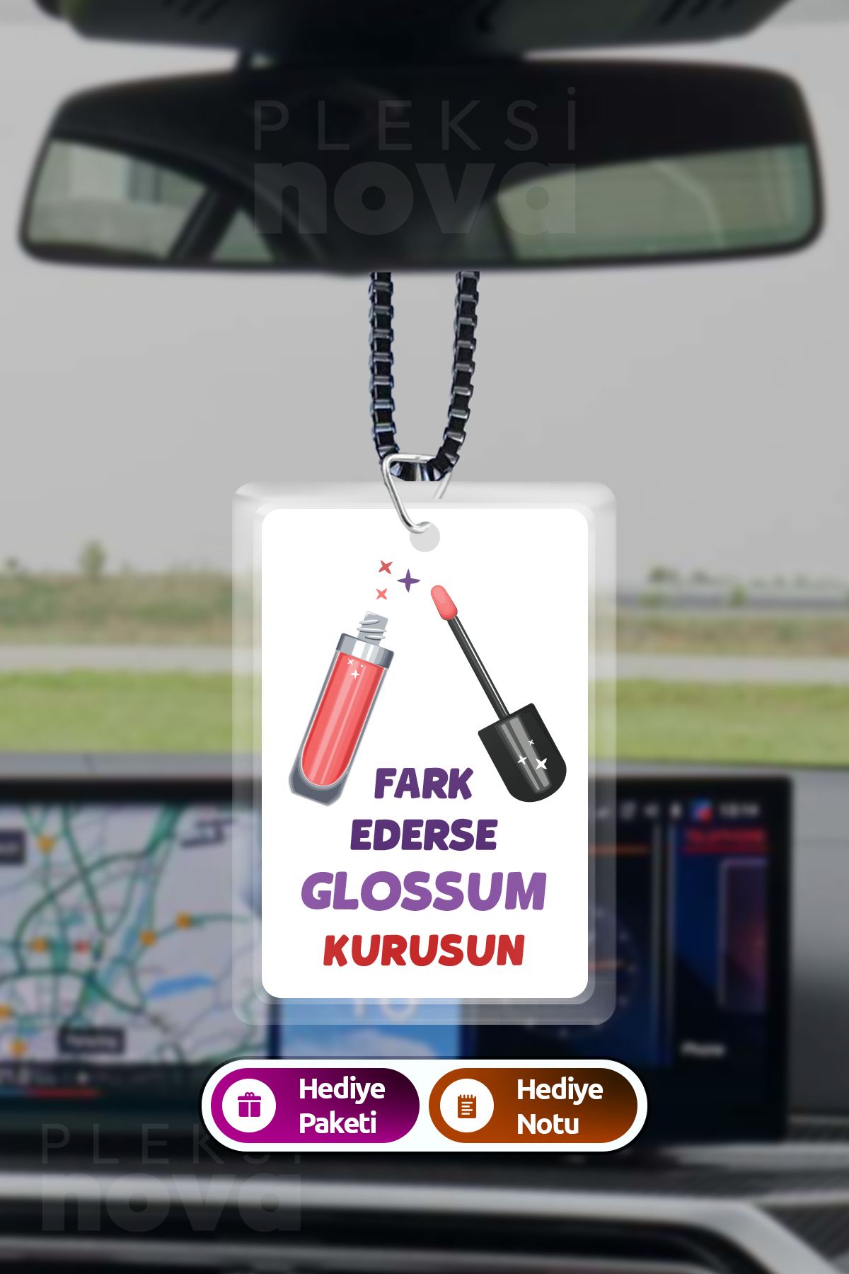 Pleksinova Fark Ederse Glossum Kurusun Araba Süsü Dikiz Aynası Süsü