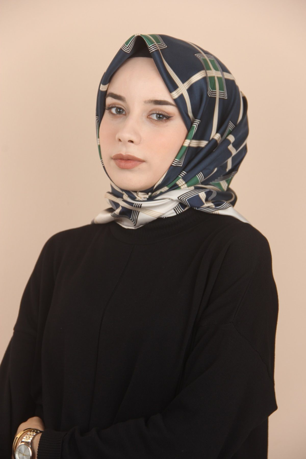 روسری آبی Navy Blue Twill ̇pek 29 Levidor