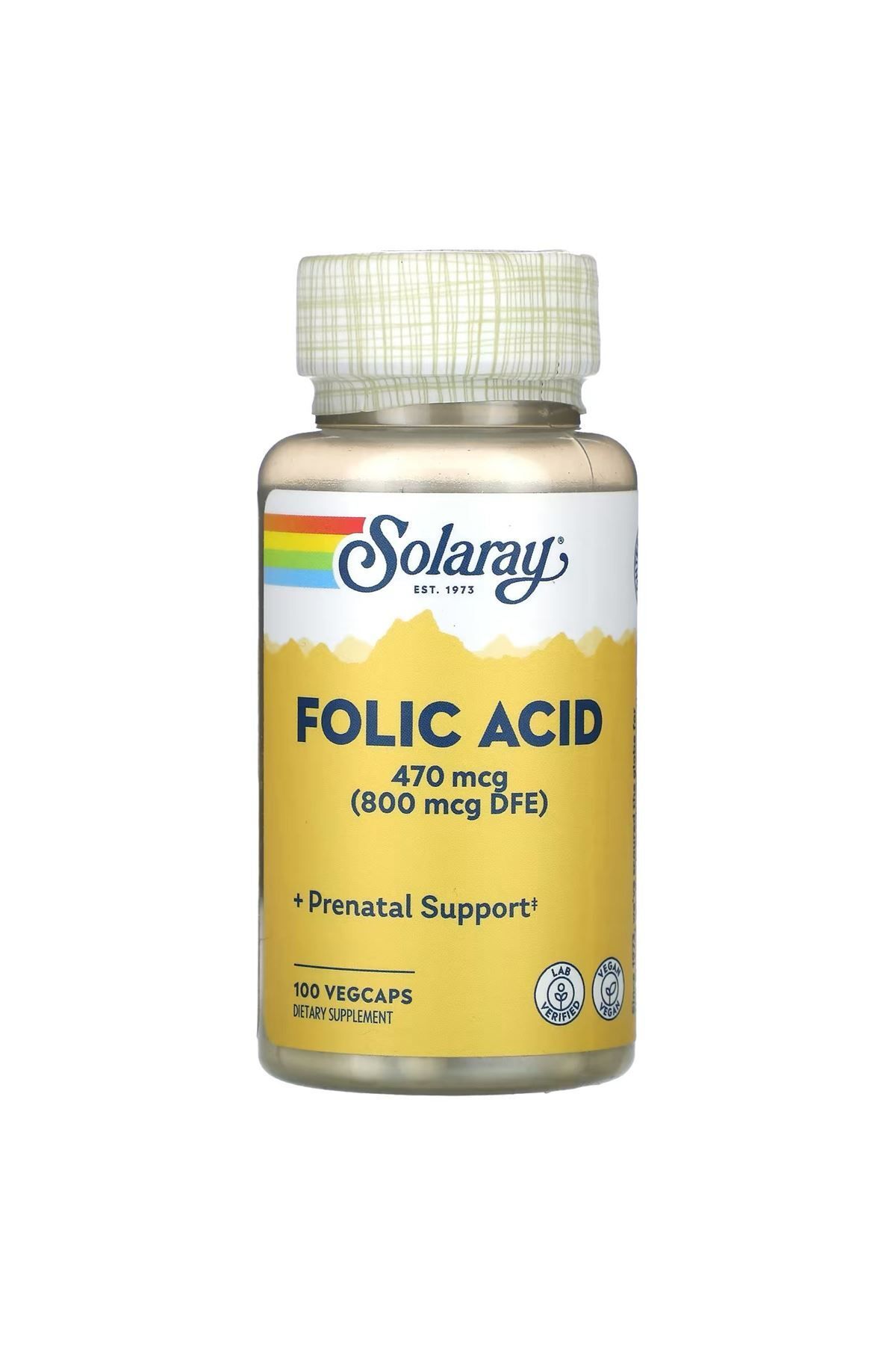 Solaray Folik Asit 470 mcg (800 mcg DFE) 100 Kapsül