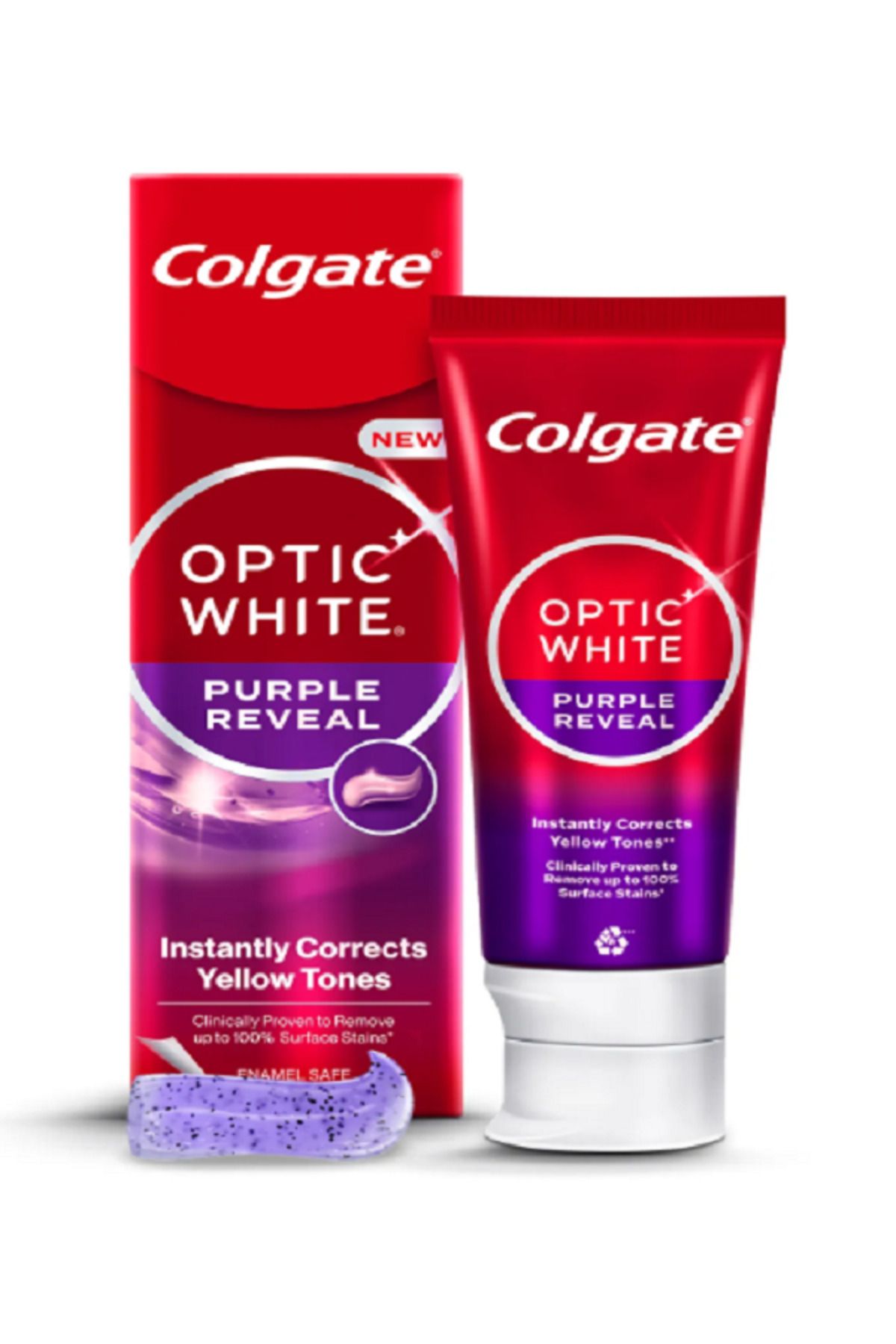 بسته بزرگ Colgate Optic White Purple Reveal 125 ml