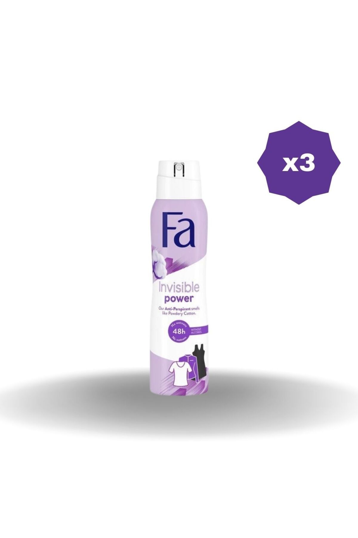 Fa DEO WOMEN INVISIBLE POWER 150 ML- (3 ADET)