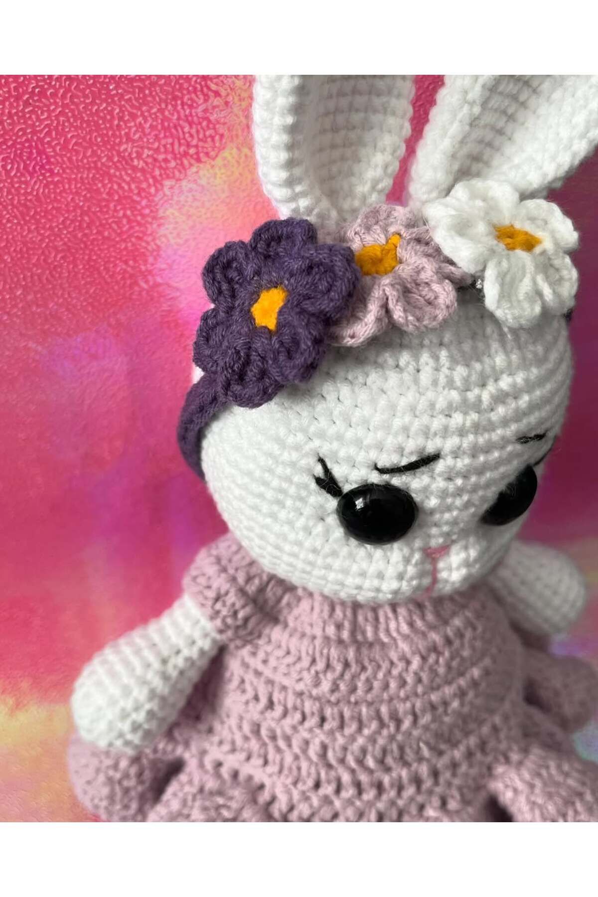 ON MARİFET Amigurumi Örgü Oyuncak Uyku Arkadaşı Tavşan