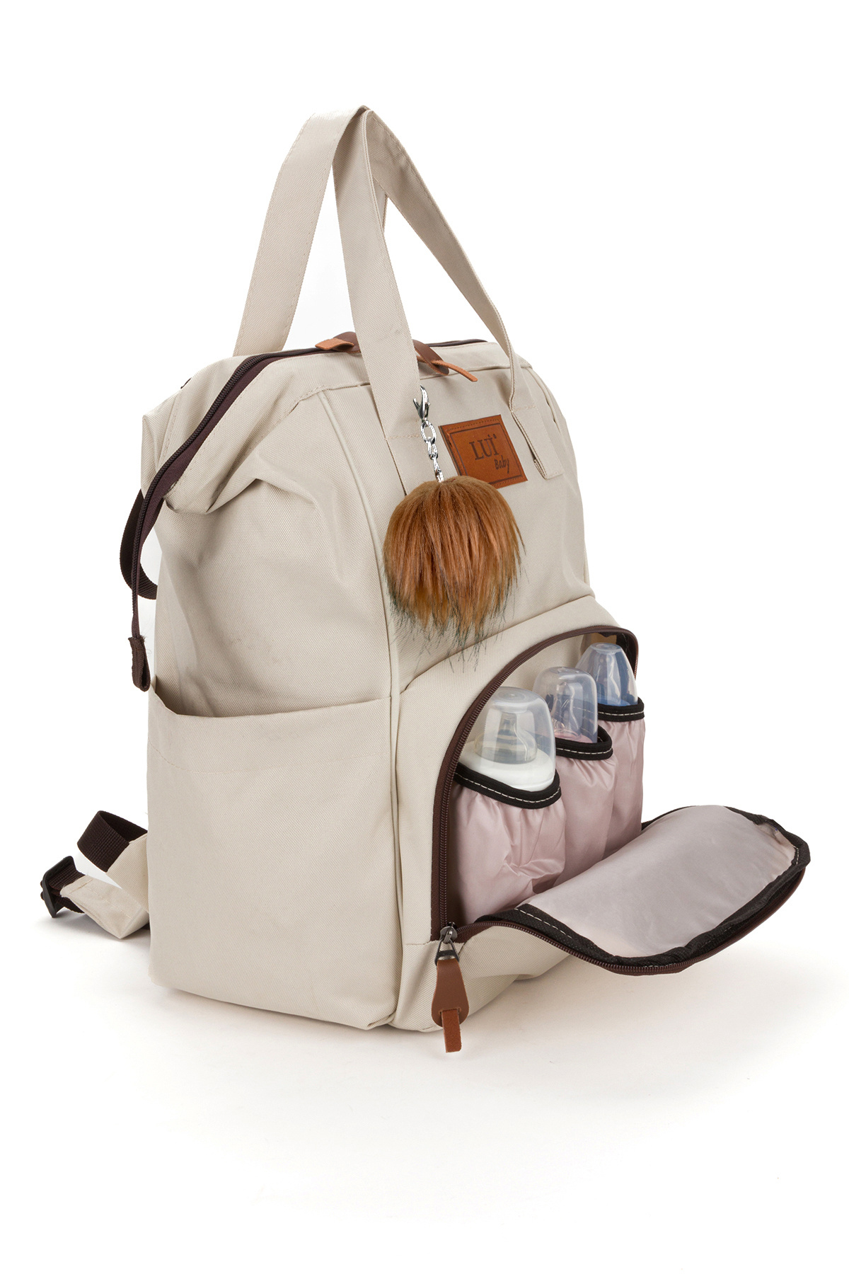 Yerli Baby Anne bebek bakım sırt çantası termal biberonluk ve askı aparatı hediyeli fotoğrafı 6 (önizleme)