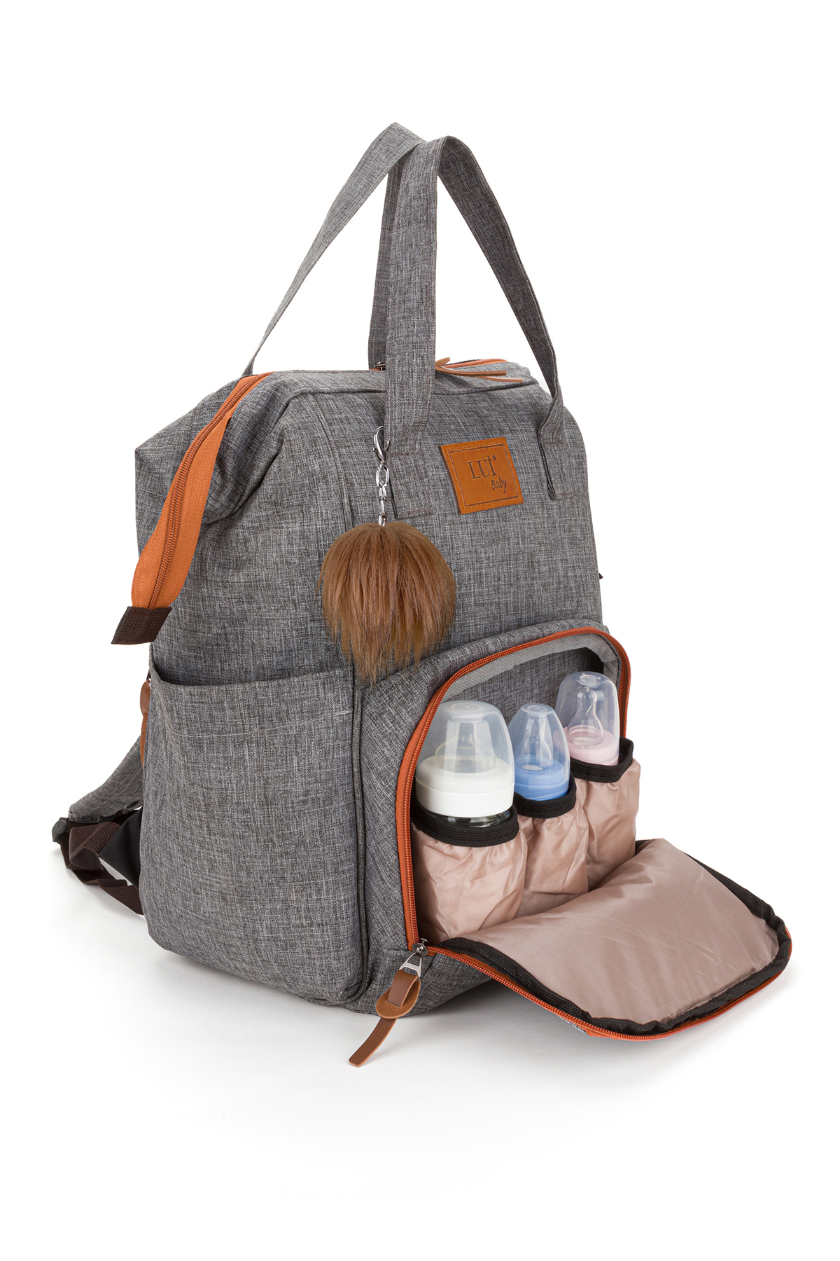 RUBBAG Anne bebek bakım sırt çantası termal biberonluk ve bebek arabası askı aparatı hediyeli fotoğrafı 6 (önizleme)