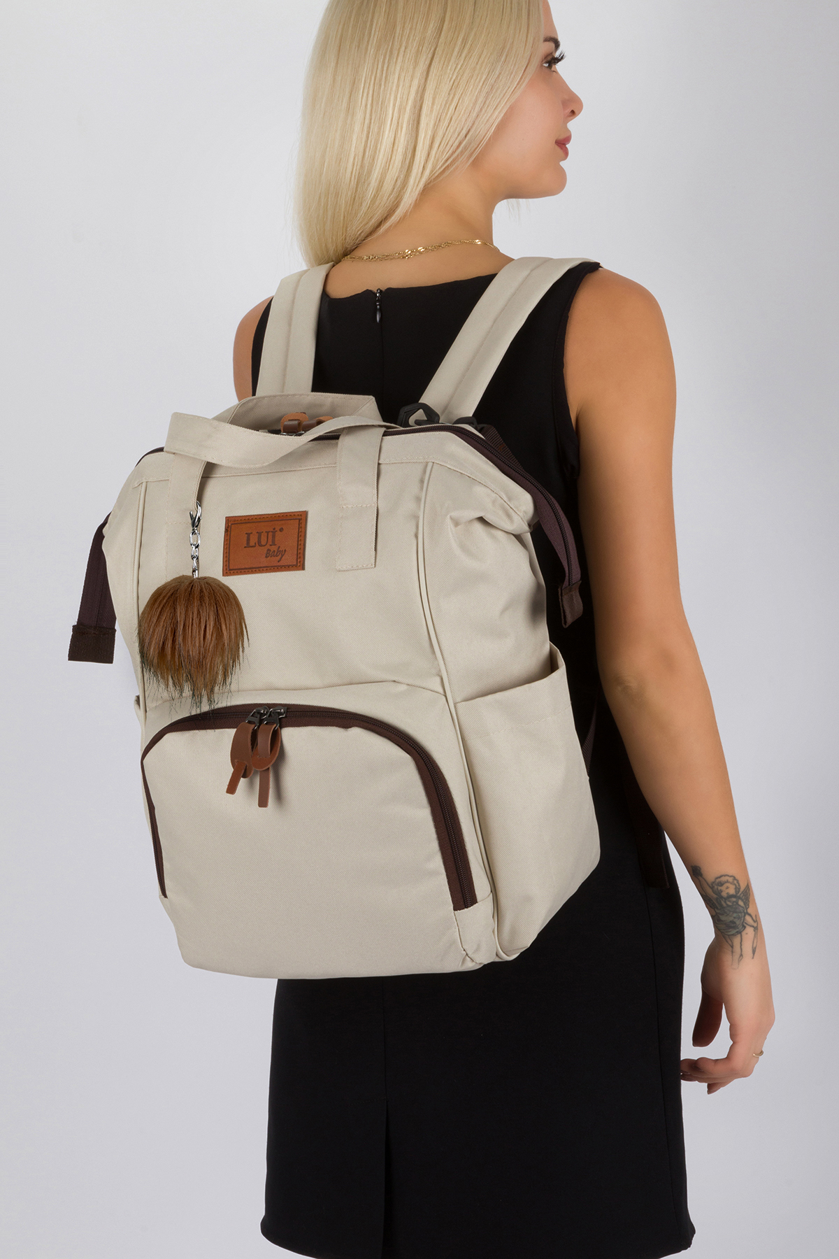 RUBBAG Anne bebek bakım sırt çantası termal biberonluk ve bebek arabası askı aparatı hediyeli fotoğrafı 3 (önizleme)