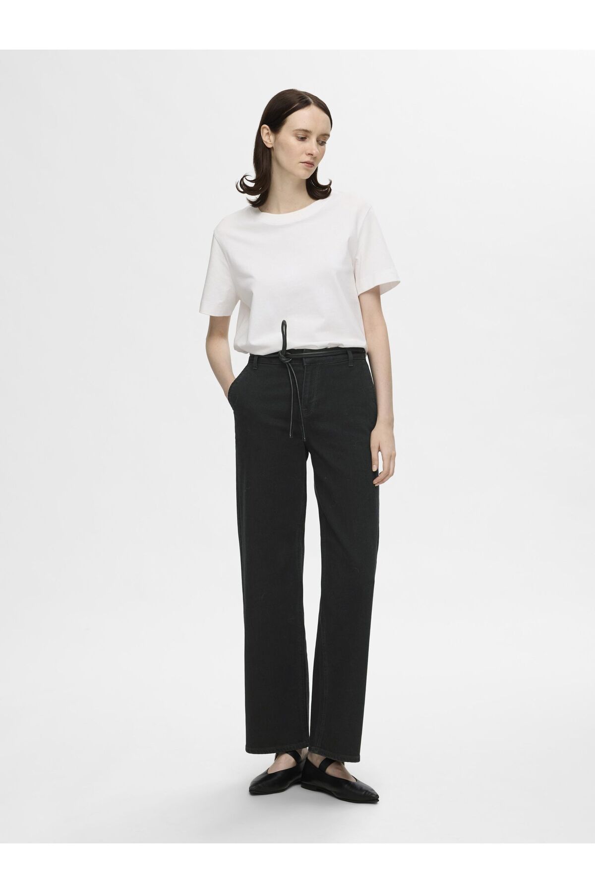 Selected Femme-Wide Fit Jeans Mid Waist 4