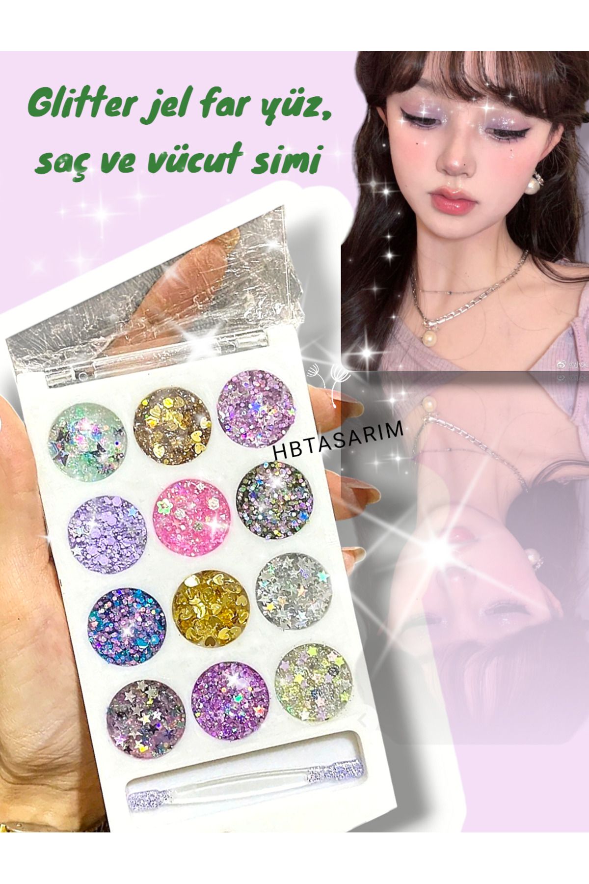 hbtasarim Şekilli yüz -saç ve vücut simi & göz farı