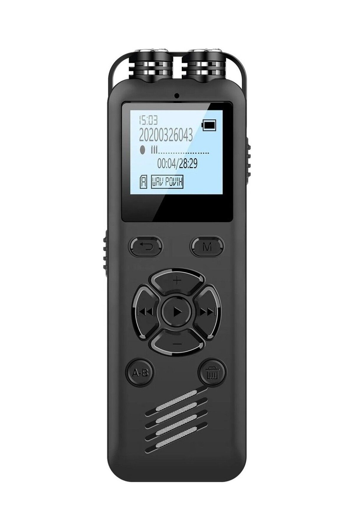 newdaki Dijital Ekranlı Voice Recorder 16 GB Ses Kayıt Cihazı MP3 Çalar 350 saat Kayıt