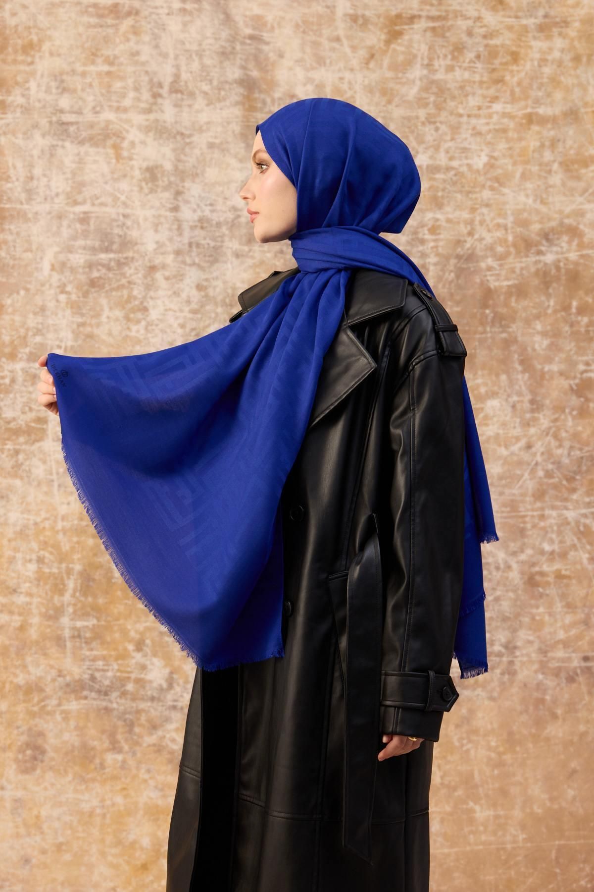 İpekhan-F Pattern Cotton Jacquard Shawl 4