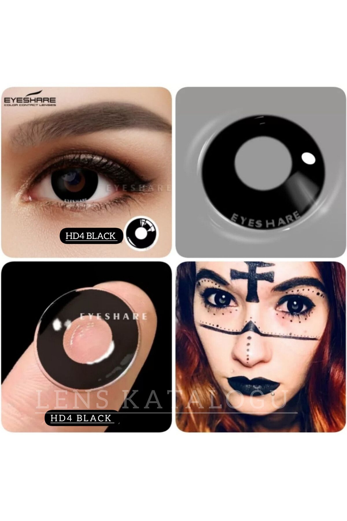 Eyeshop COSPLAY LENS HD46 BLACK KULANIM SURESİ 12 AY