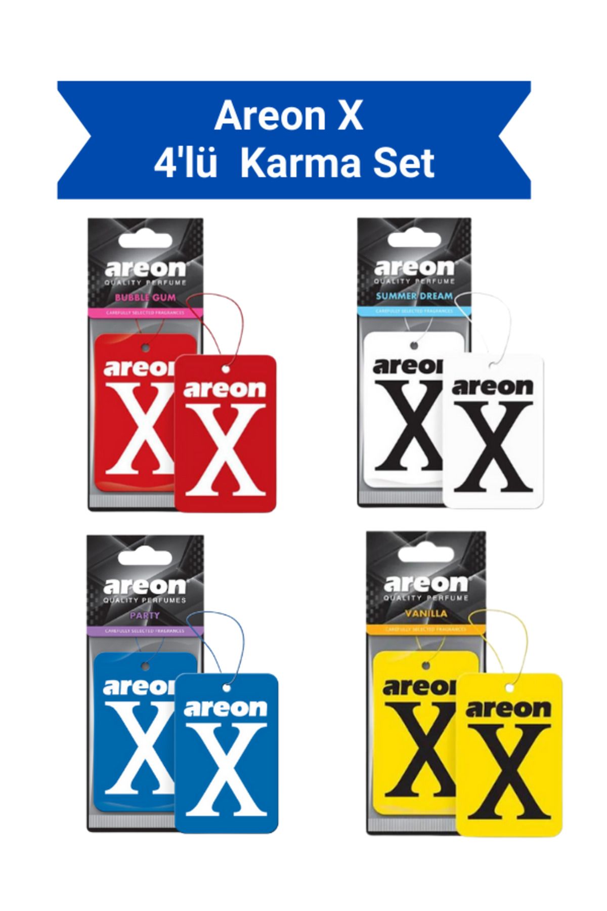 Areon X Süper Karma 4'lü Set Kalite Araç Kokuları