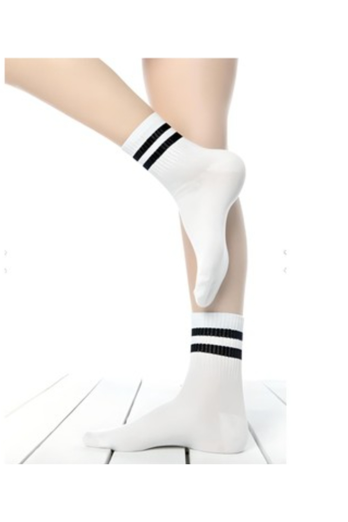 5 Li Çemberli Kadin Erkek Unisex Kolej Boy Çorap — görsel 2 · 3214836515340