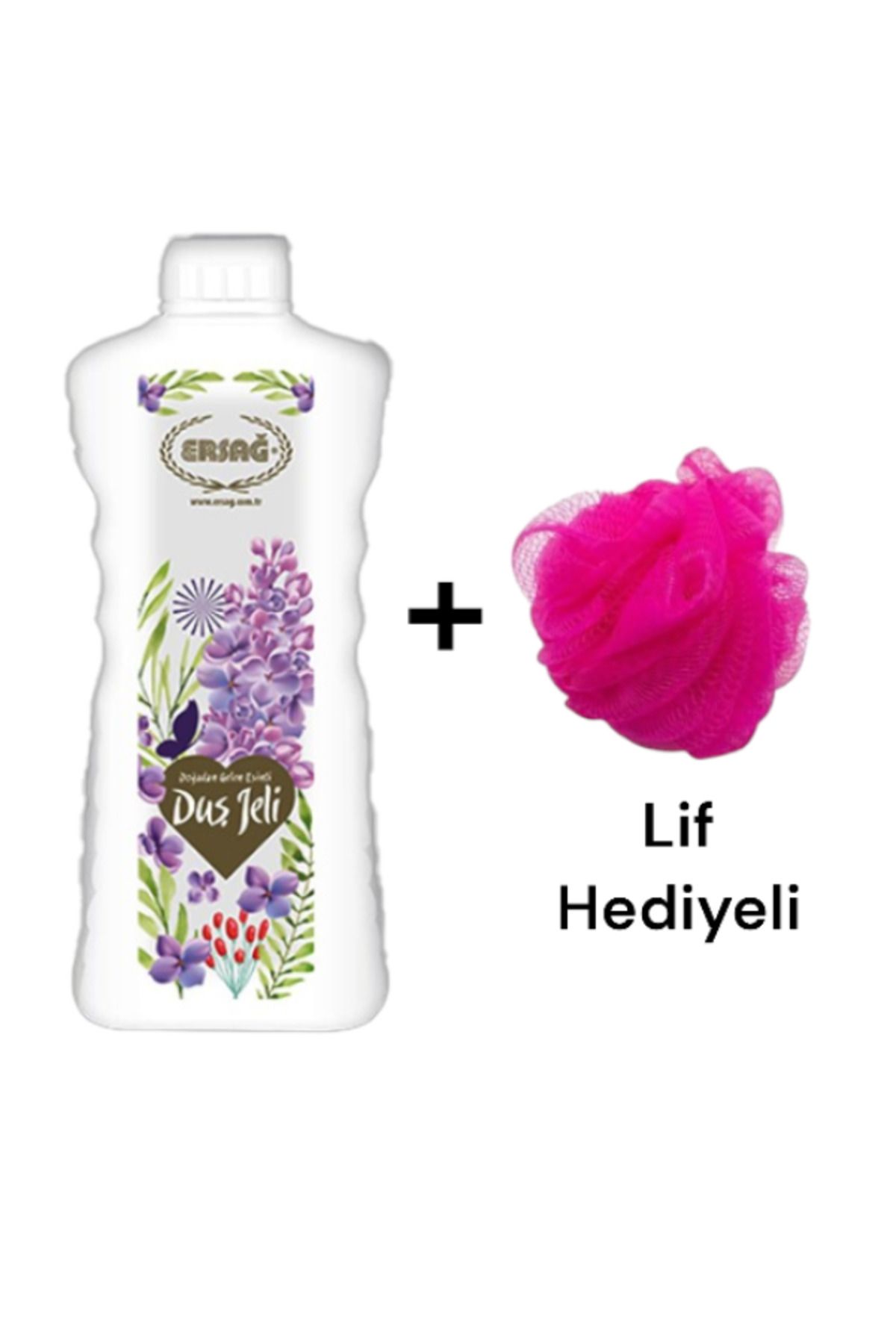 Ersağ Leylak Kokulu Duş Jeli 1000 ML - - ( Lif Hediye'li)