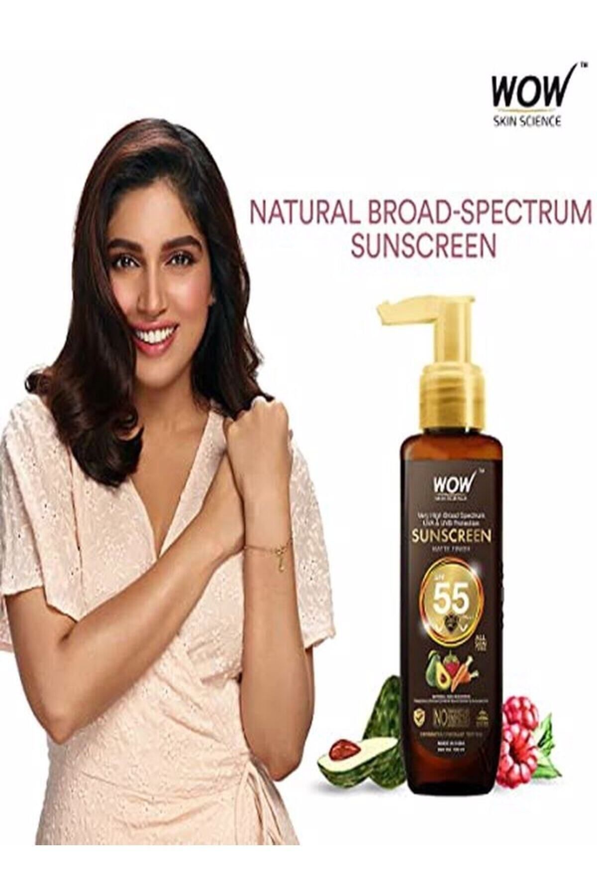 WOW Skin Science-Spf 55 Pa+++ High Matte Protection Sunscreen - Water Based, Suitable for under Makeup, Waterproof 100ml 6
