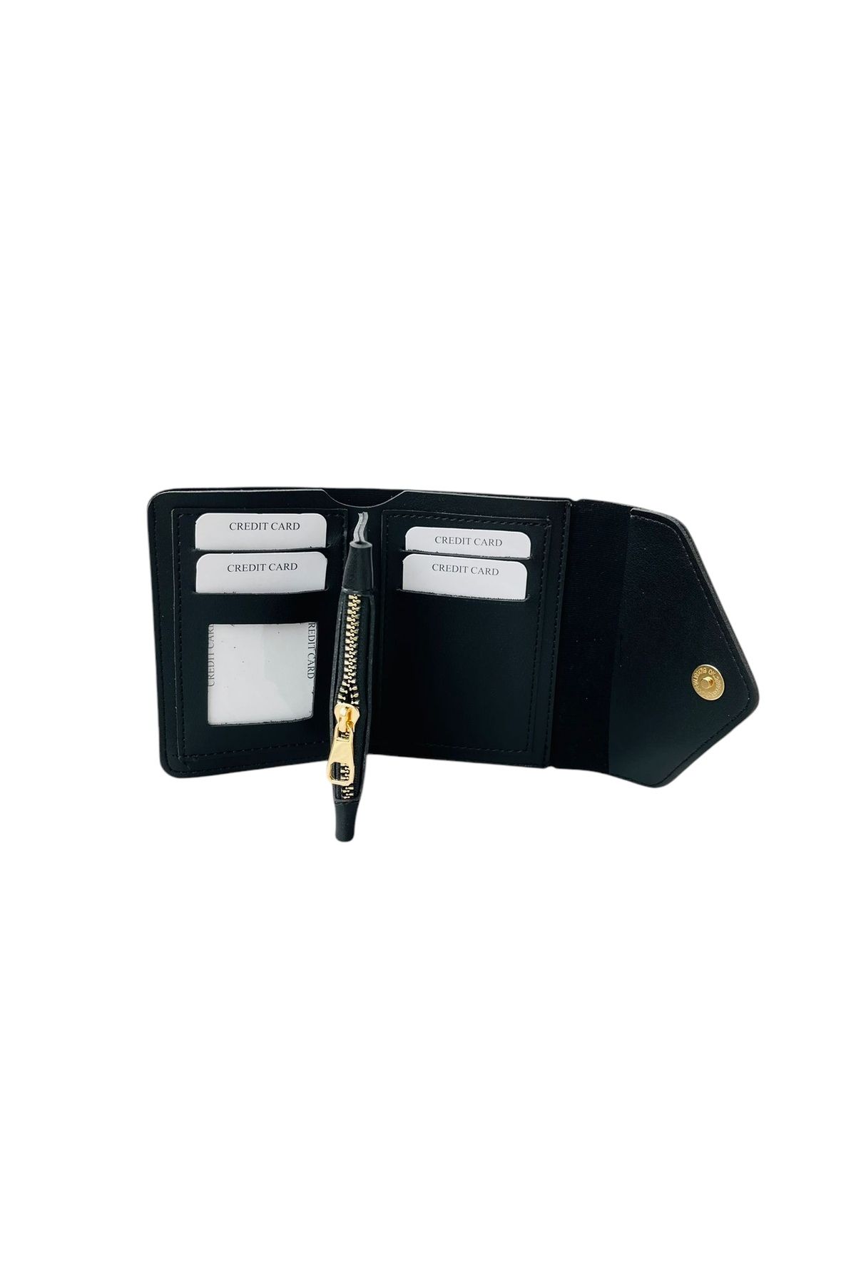 کیف پول زنانه لوازم جانبی خانه مشکی شیک و زیپ دار ZIPPERED MODAVİX