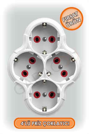 garaccu 4 lü Kaliteli Topraklı Kablosuz Golyat Priz Çoğaltıcı 1 Adet, Golyat ...