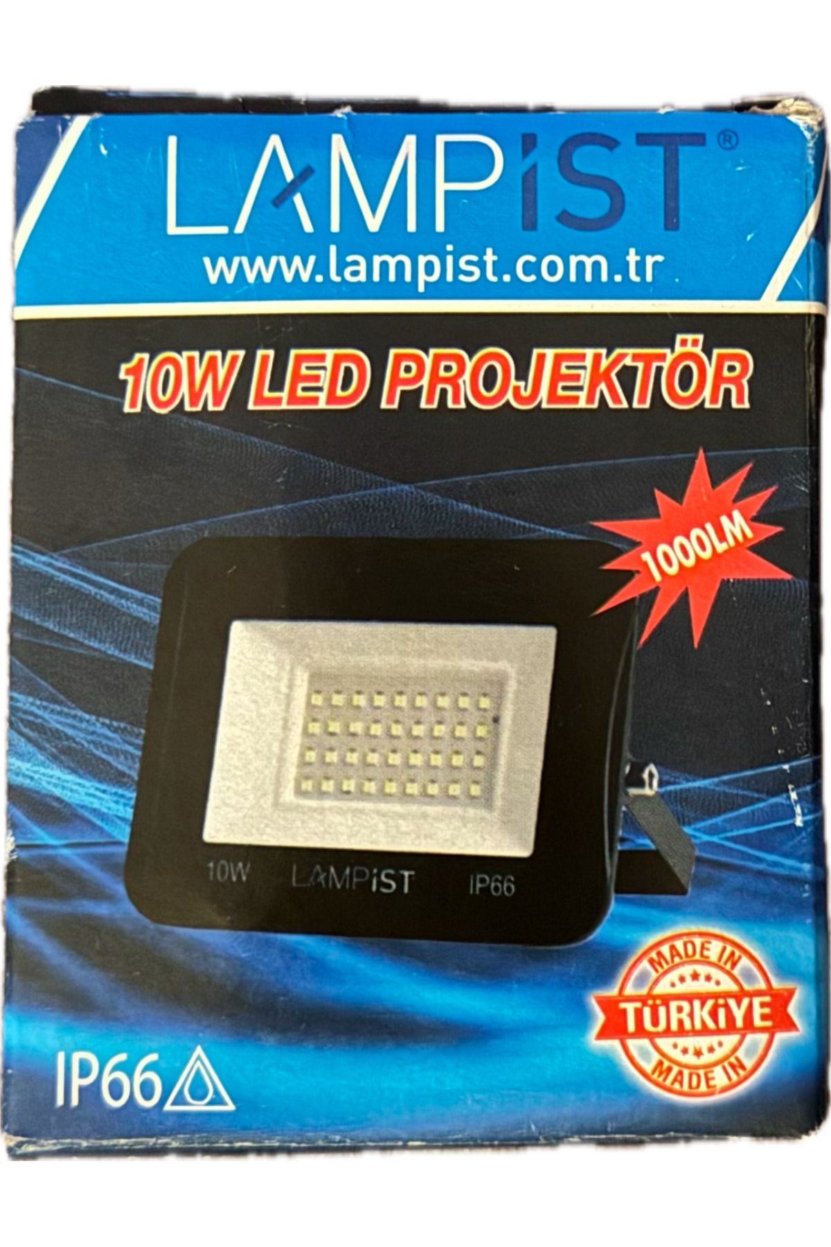 Lampist 10W Led Projektör Beyaz Işık