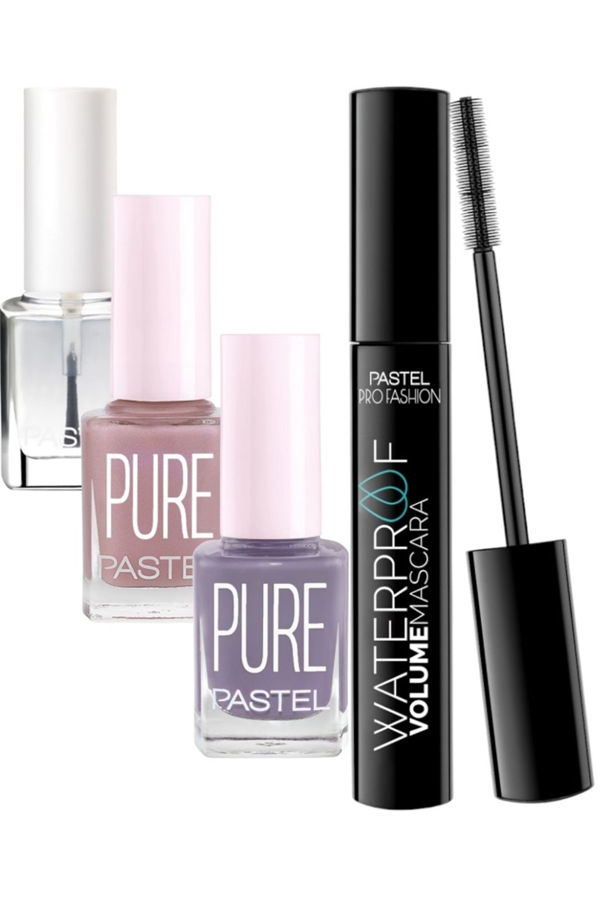 Pastel Waterproof Volume Mascara - Maskara + 3 lü oje Oje 606-607-01