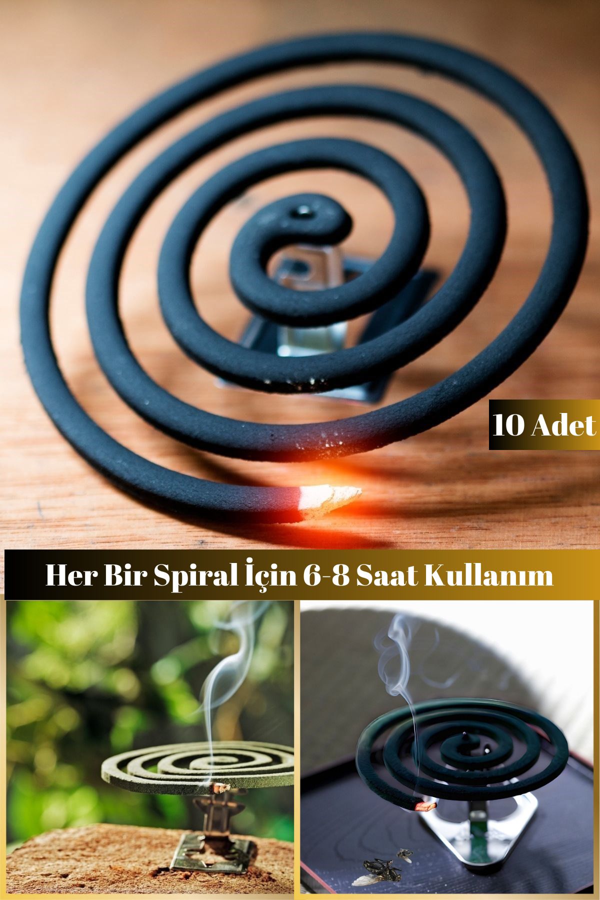 Hane Dostu 5 Çift 10 Adet Ferah ve Doğal Yasemin Kokulu Sinek ve Haşere Kovucu Spiral