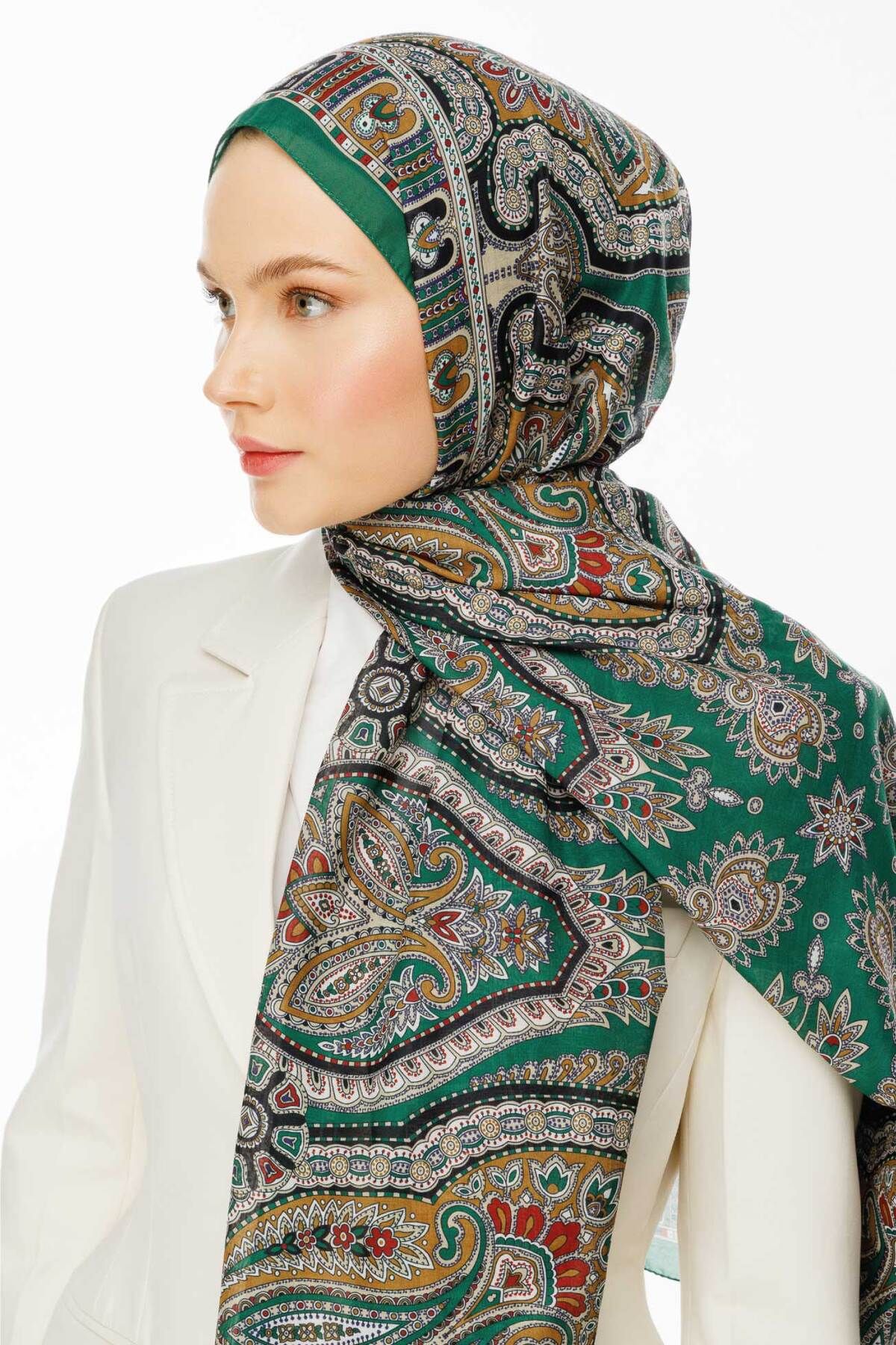 VALORSCARF-Grass Patterned Rustic Shawl 4
