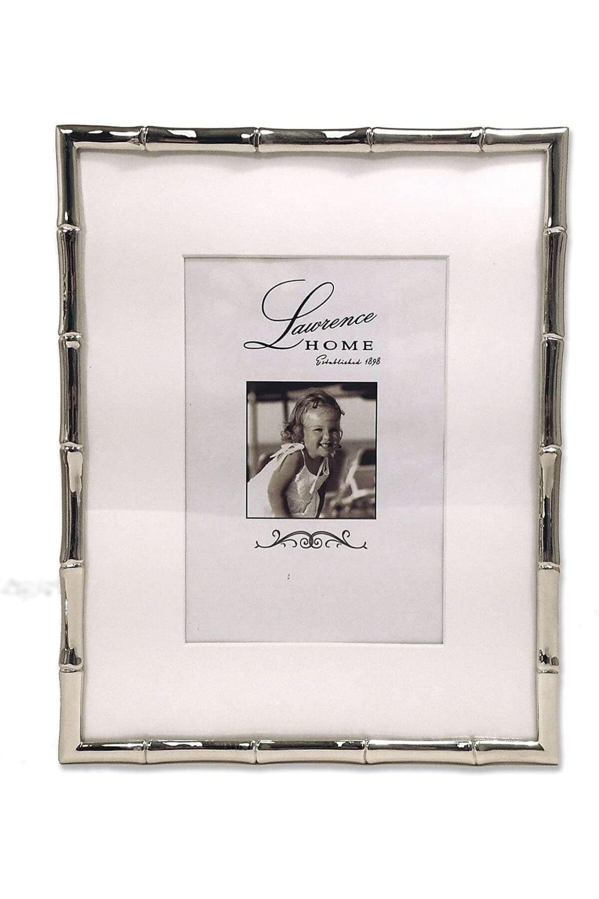 STOREMAX Frames Bambu Tasarım Metal Çerçeve, 8x10, Mat 5x7, Gümüş