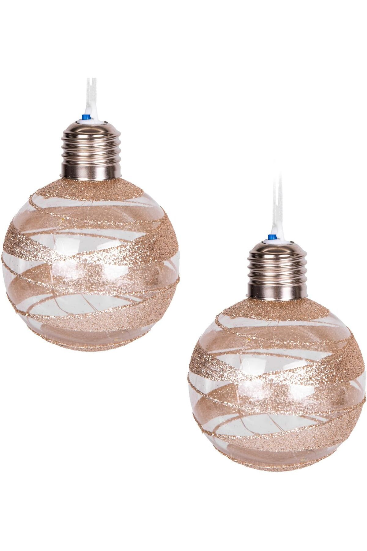 STOREMAX Topu Ampul Led Işıklı Gold Simli 2'li Paket 7 Cm. str http 1092444