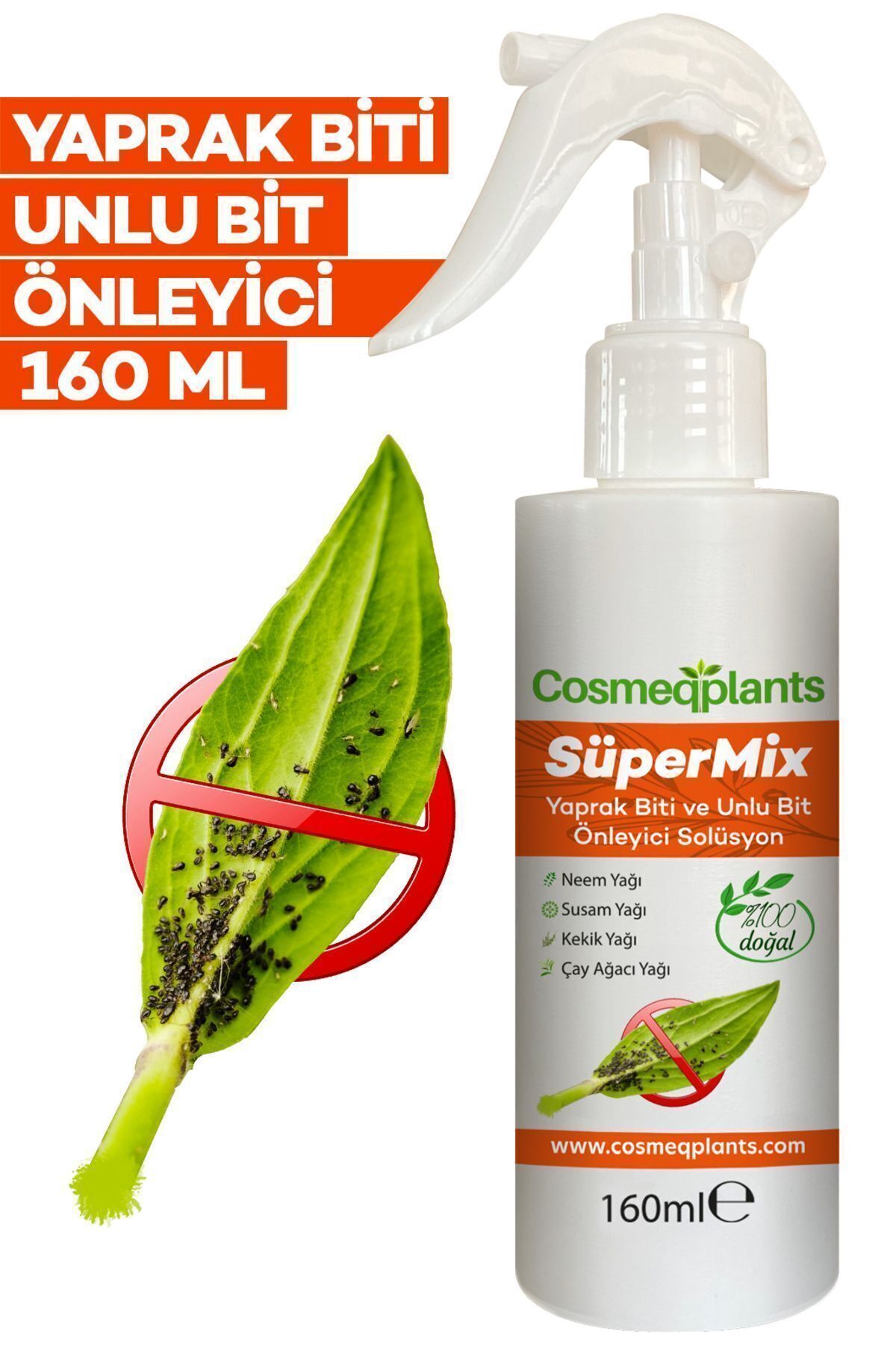 cosmeqplants Yaprak Biti Ve Unlu Bit Önleyici Doğal Solüsyon - 160 ml