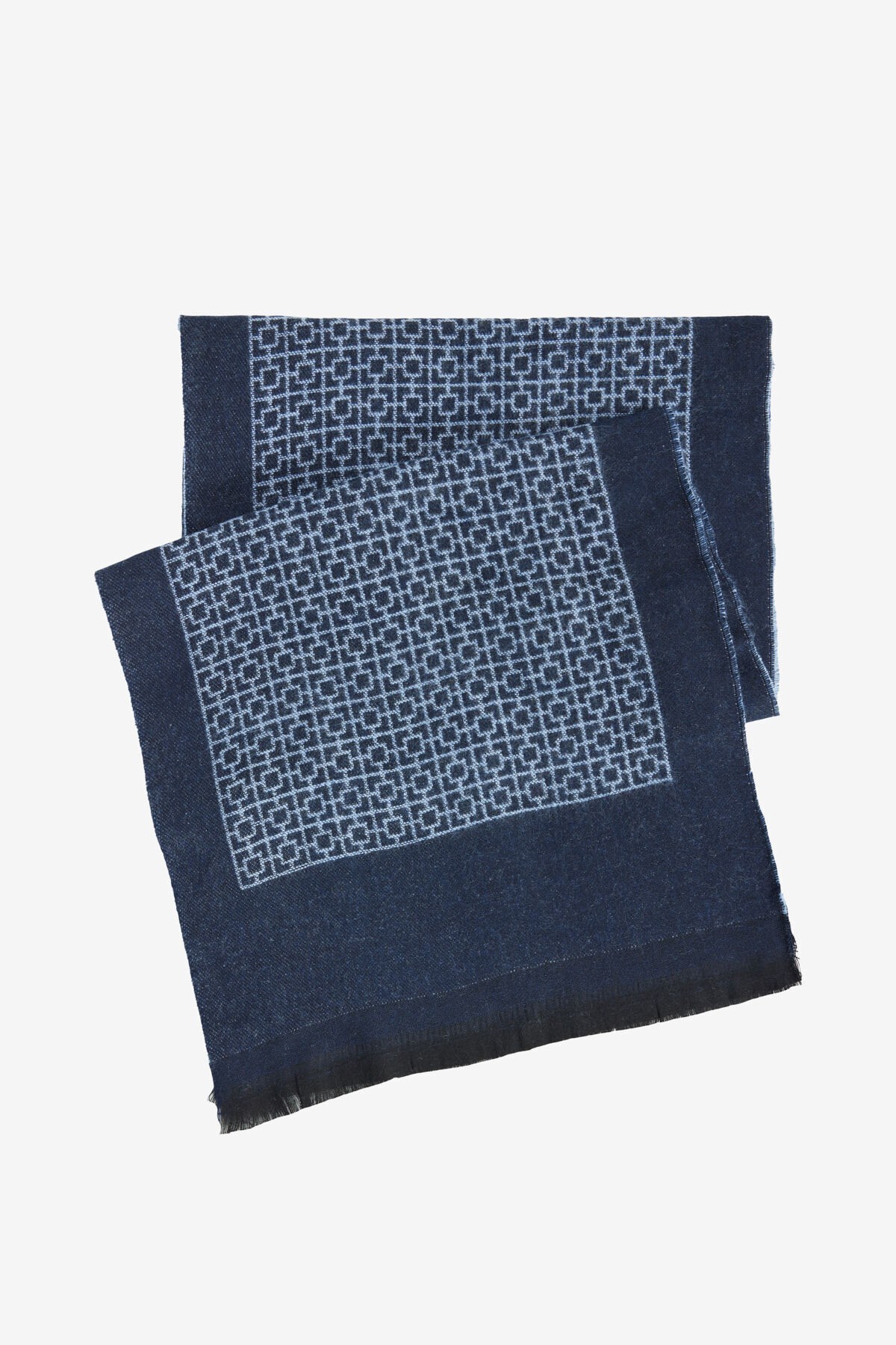 آلتین ییدلیز کلاسیکس شال گردن گرم طرح دار سرمه ای مردانه