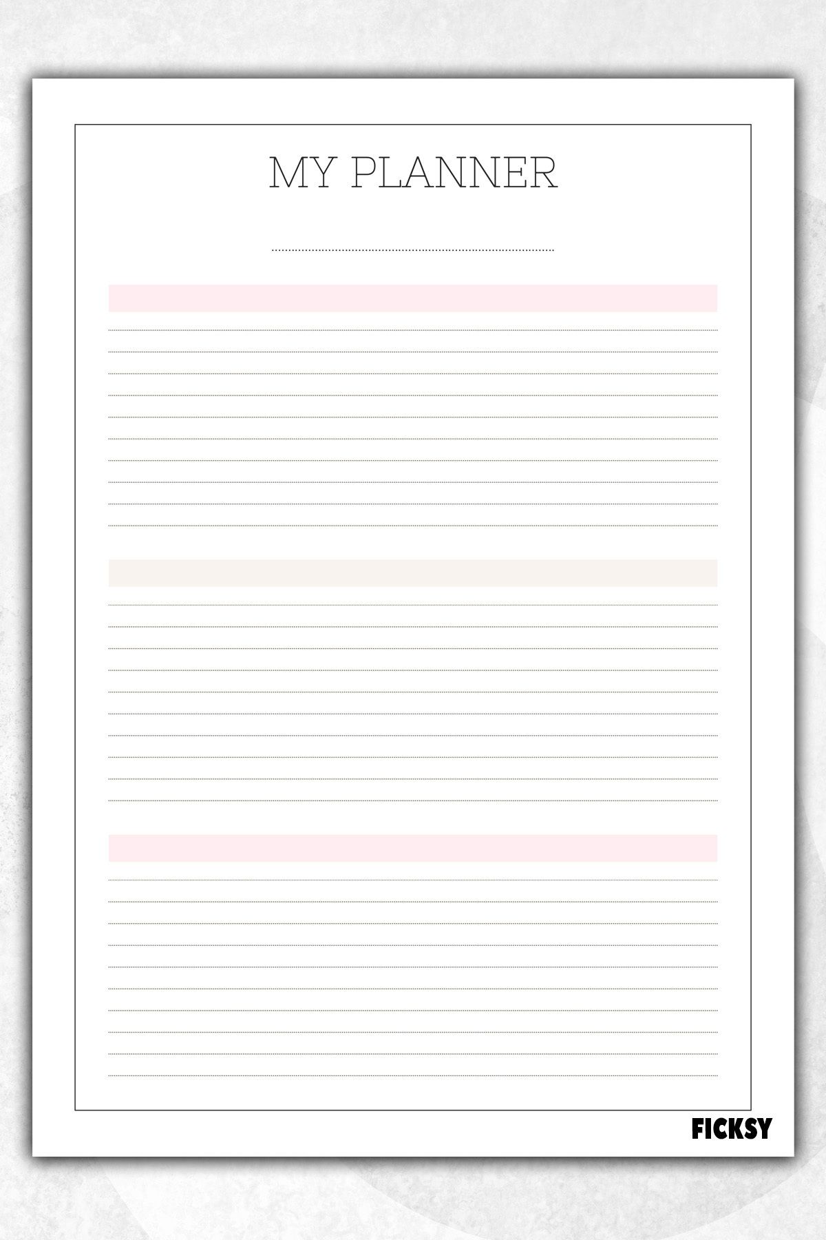 Ficksy-Timeless Multi-Purpose Daily Weekly Monthly Planner - A4 Size To Do - 30 Sheets - Planner 1