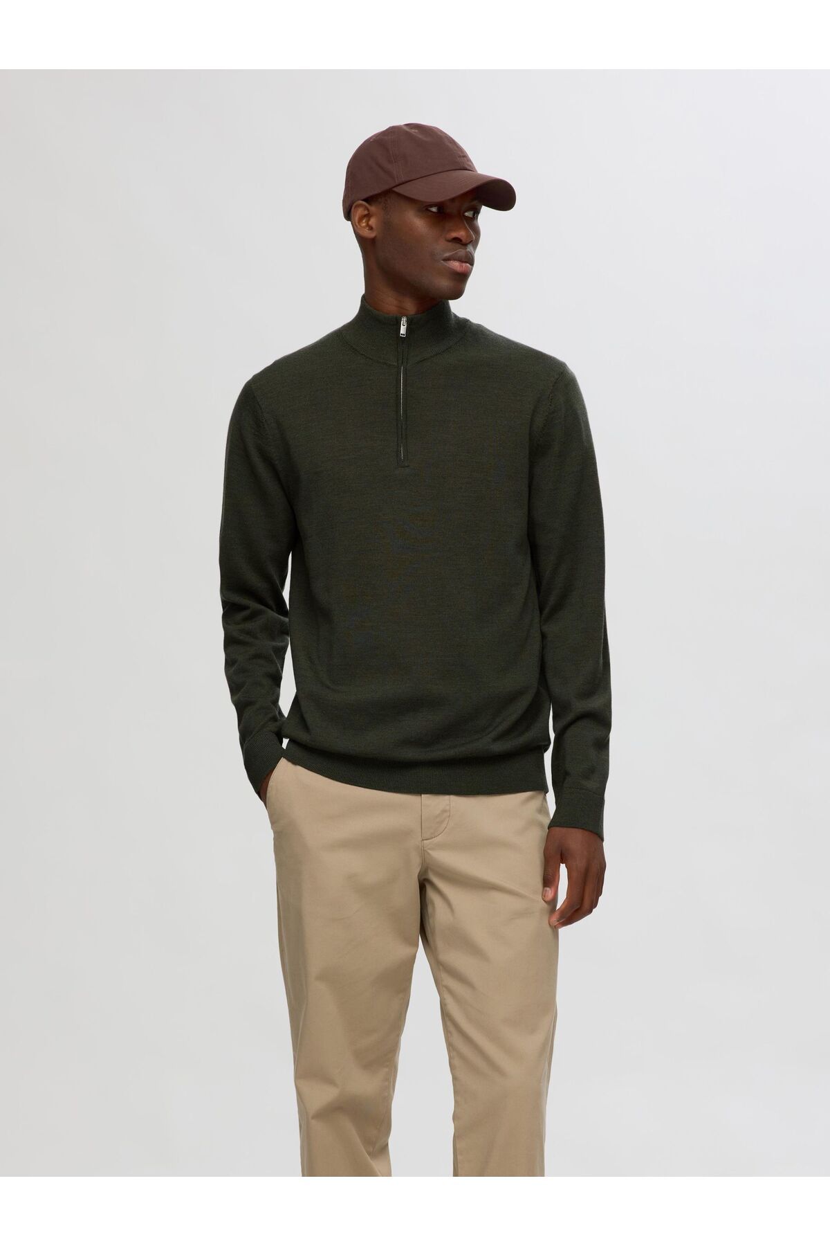 Selected Homme-Half-zip Pullover 100% Merinowoll 1