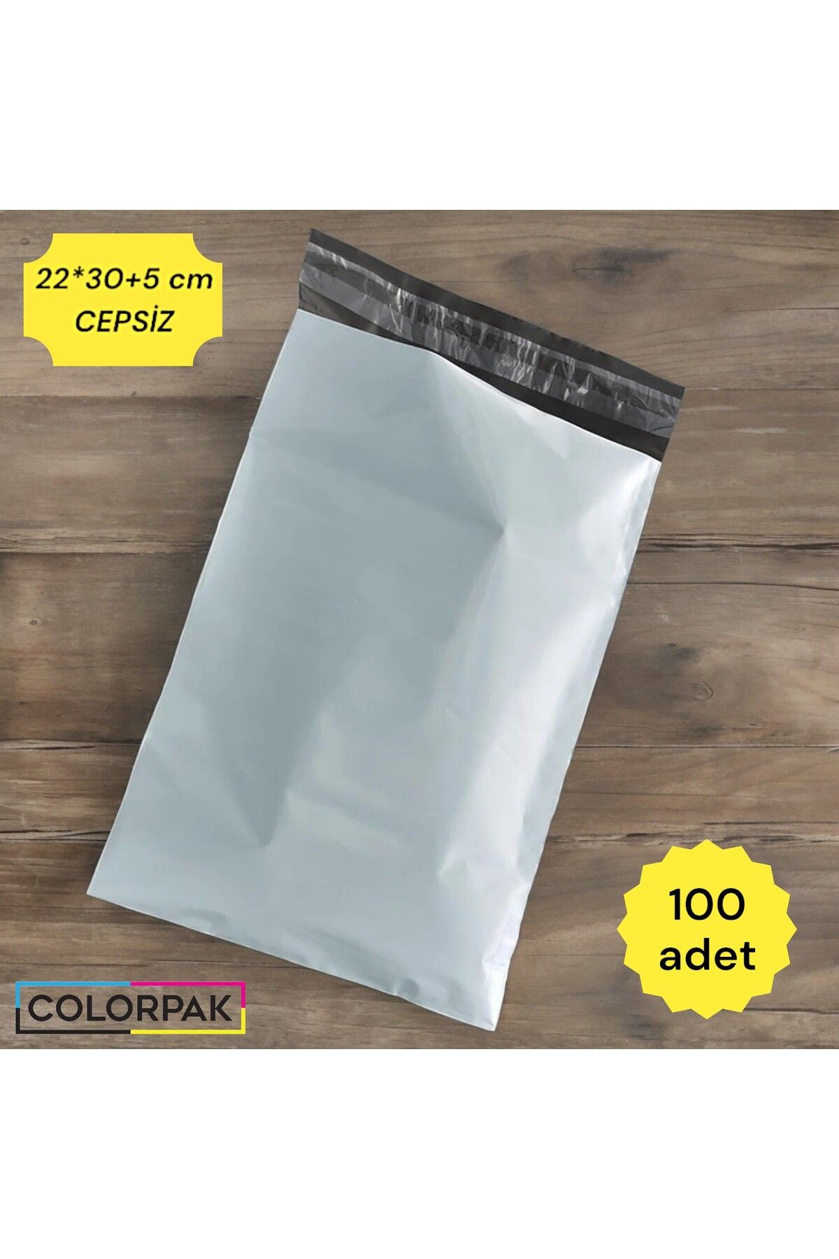 COLORPAK Kargo Poşeti (22x30+5 cm) cepsiz (100 Adet)