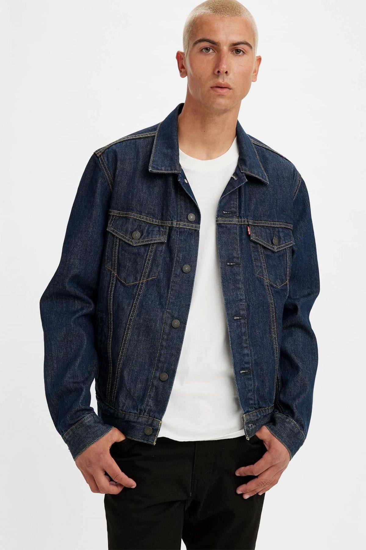 کت جین نیلی مردانه Rockridge Trucker - 72334-0557 Levi's