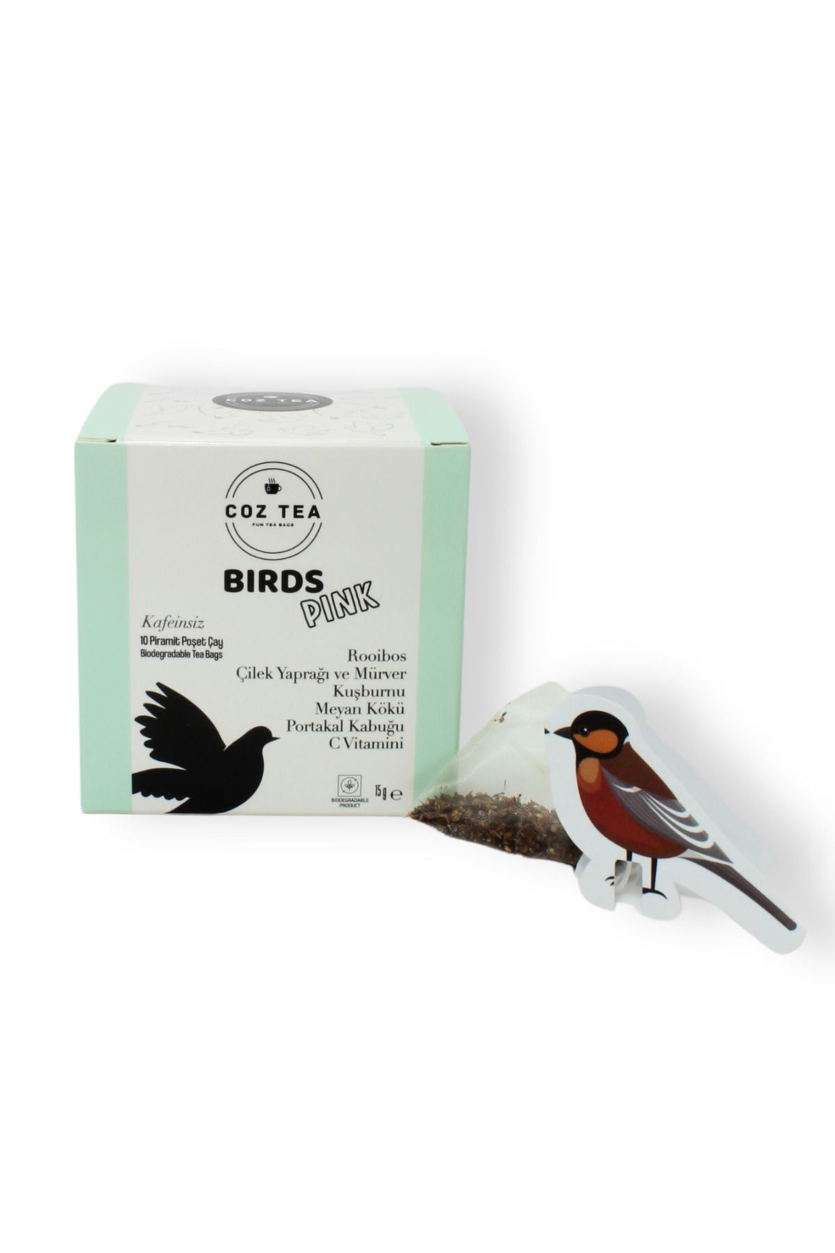 COZ TEA Birds Pink Rooibos'lu Piramit Poşet Bitki Çayı