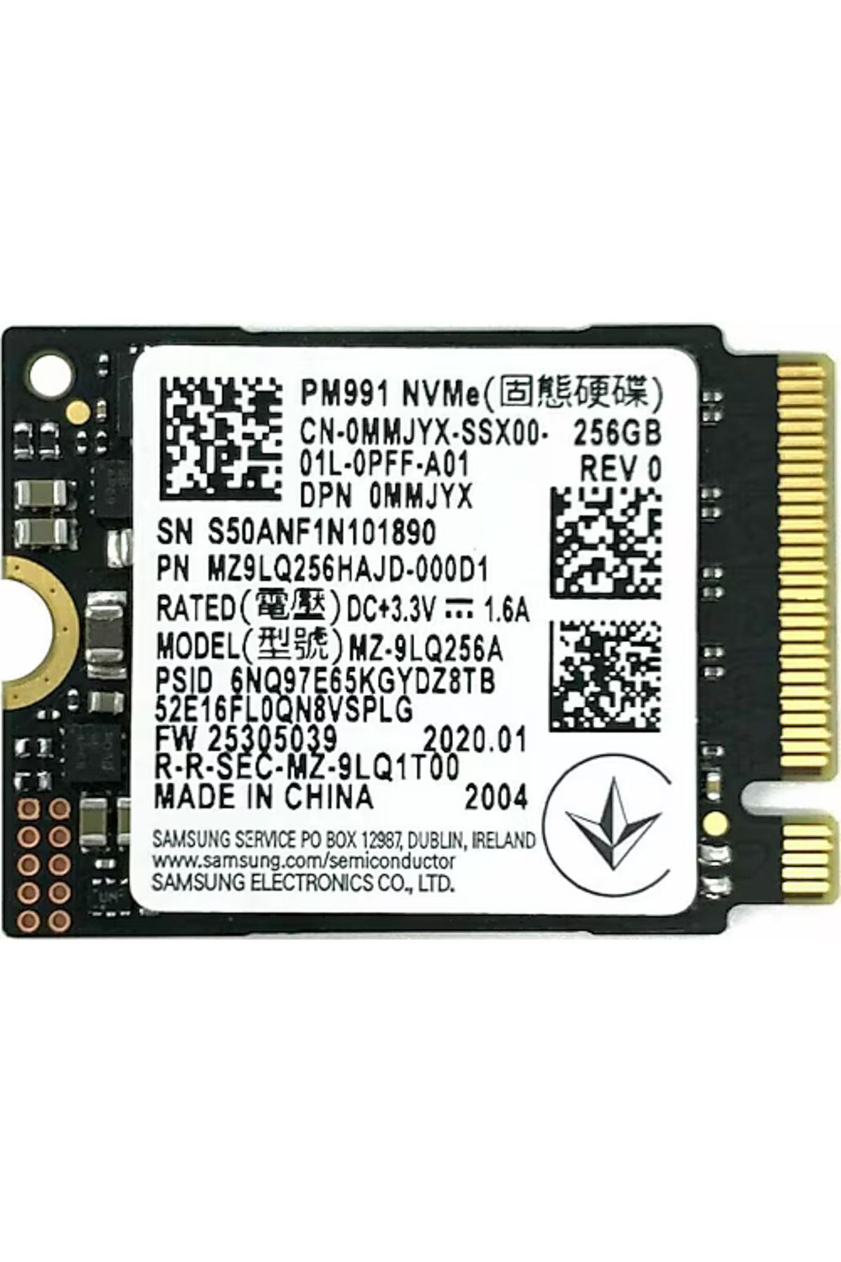 Samsung 2410 256GB M.2 PCIE GEN3 SSD (Kutusuz) MZ-9L8256C Mini