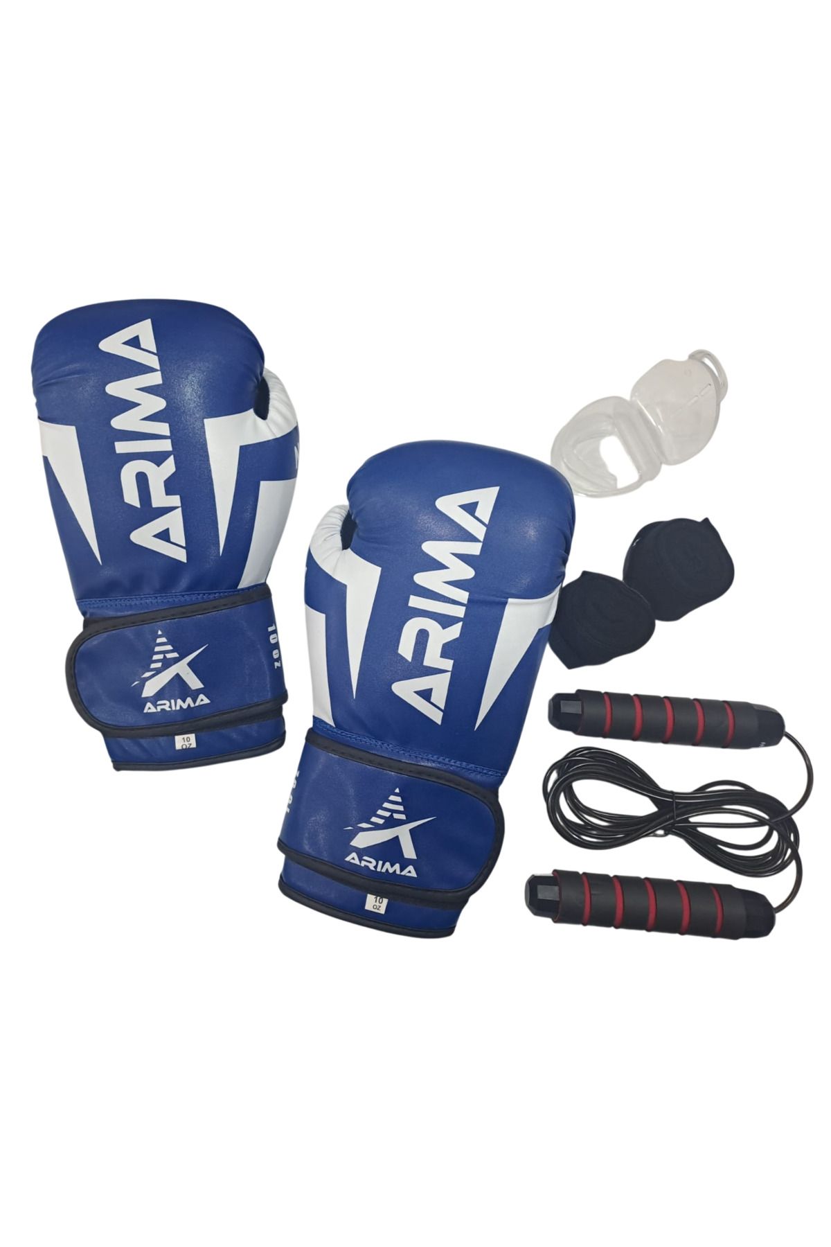 ARIMA Arıma Nova-4 Boks Kickboks Muay Thai Eldiveni+Bandaj+Dişlik+Atlama İpi Set