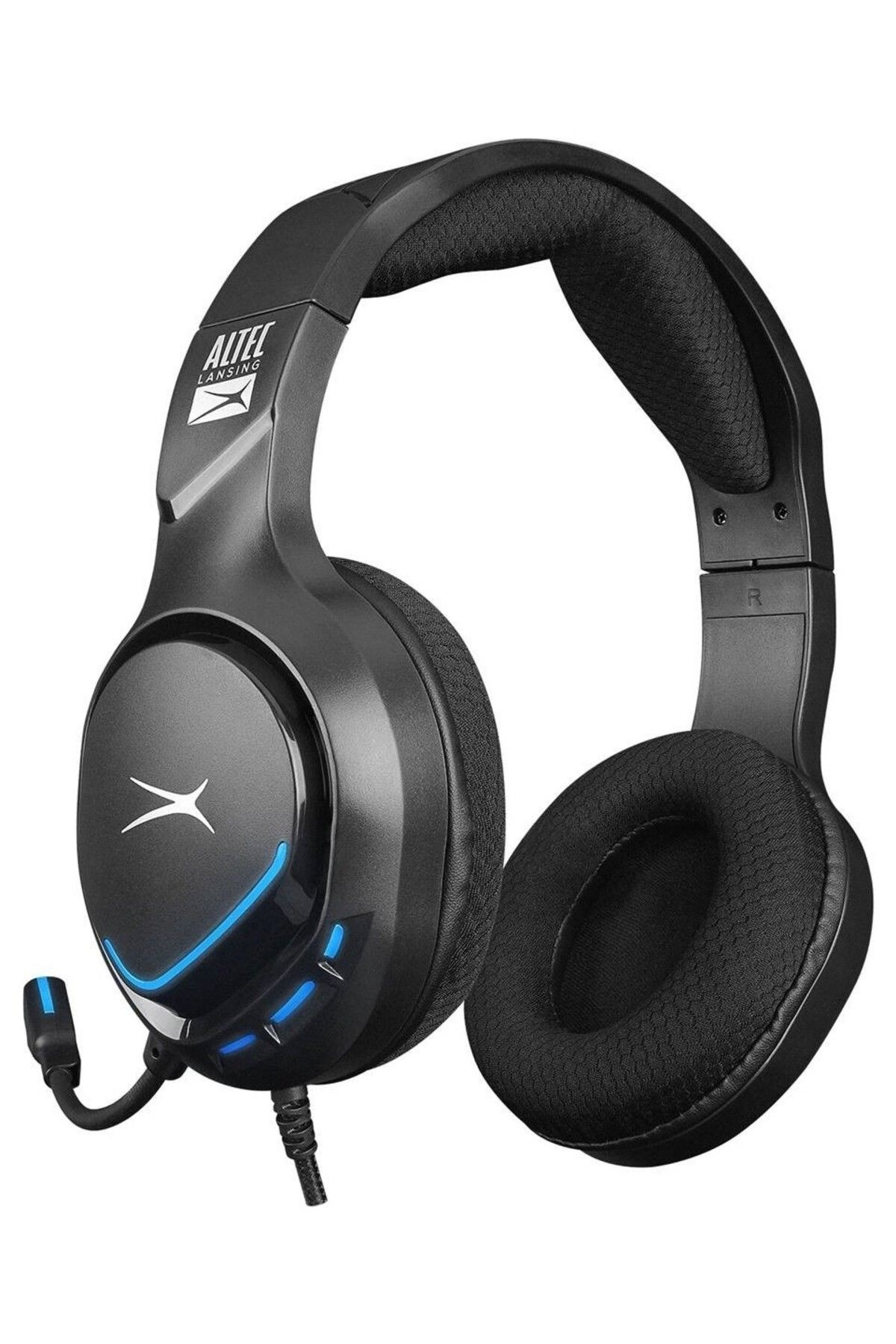 Altec Lansing Algh9603 Siyah Ps4-Xbox-Mobil Uyumlu Usb+3.5Mm Mavi Ledli Gaming Mikrofonlu Kulaklık