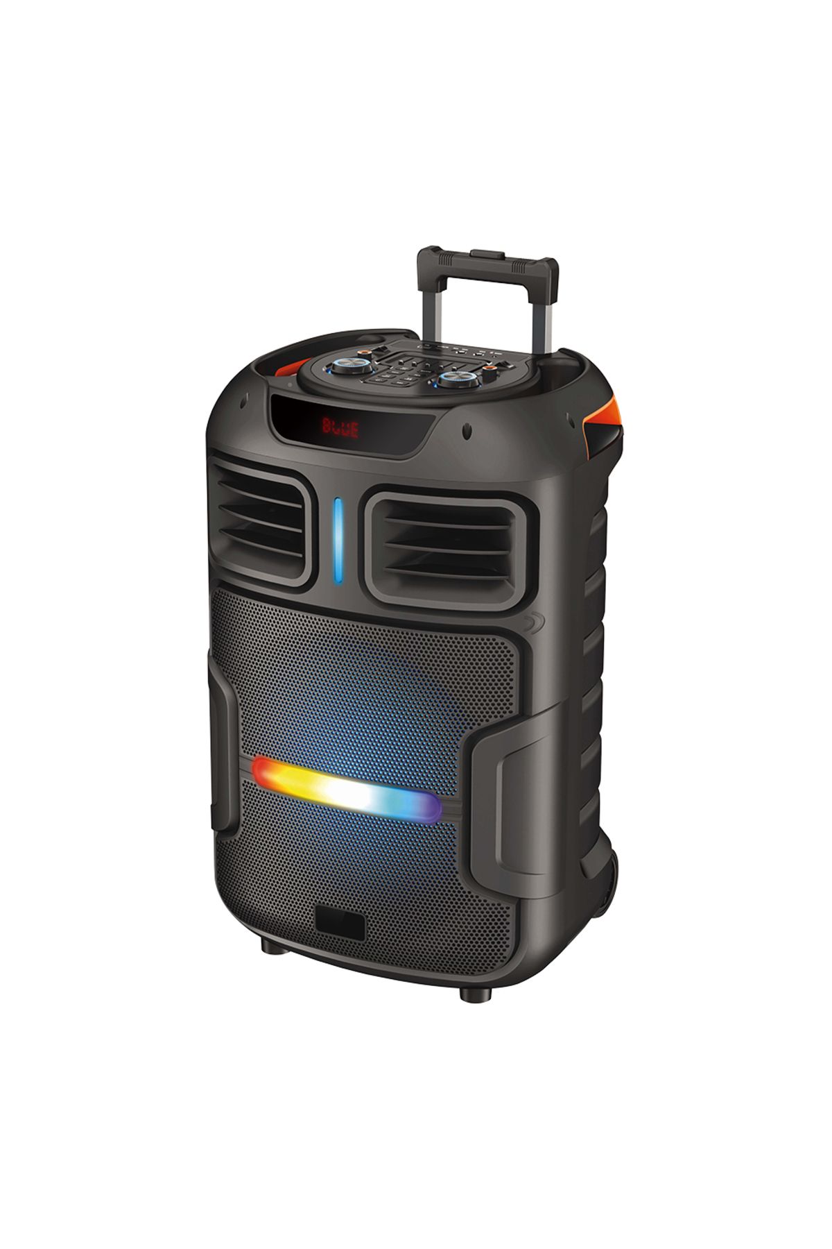 Zore GD-1503 Dijital LED Göstergeli FM Radyolu Mikrofonlu RGB TWS 15 inç Stereo Bass Kablosuz Karaok