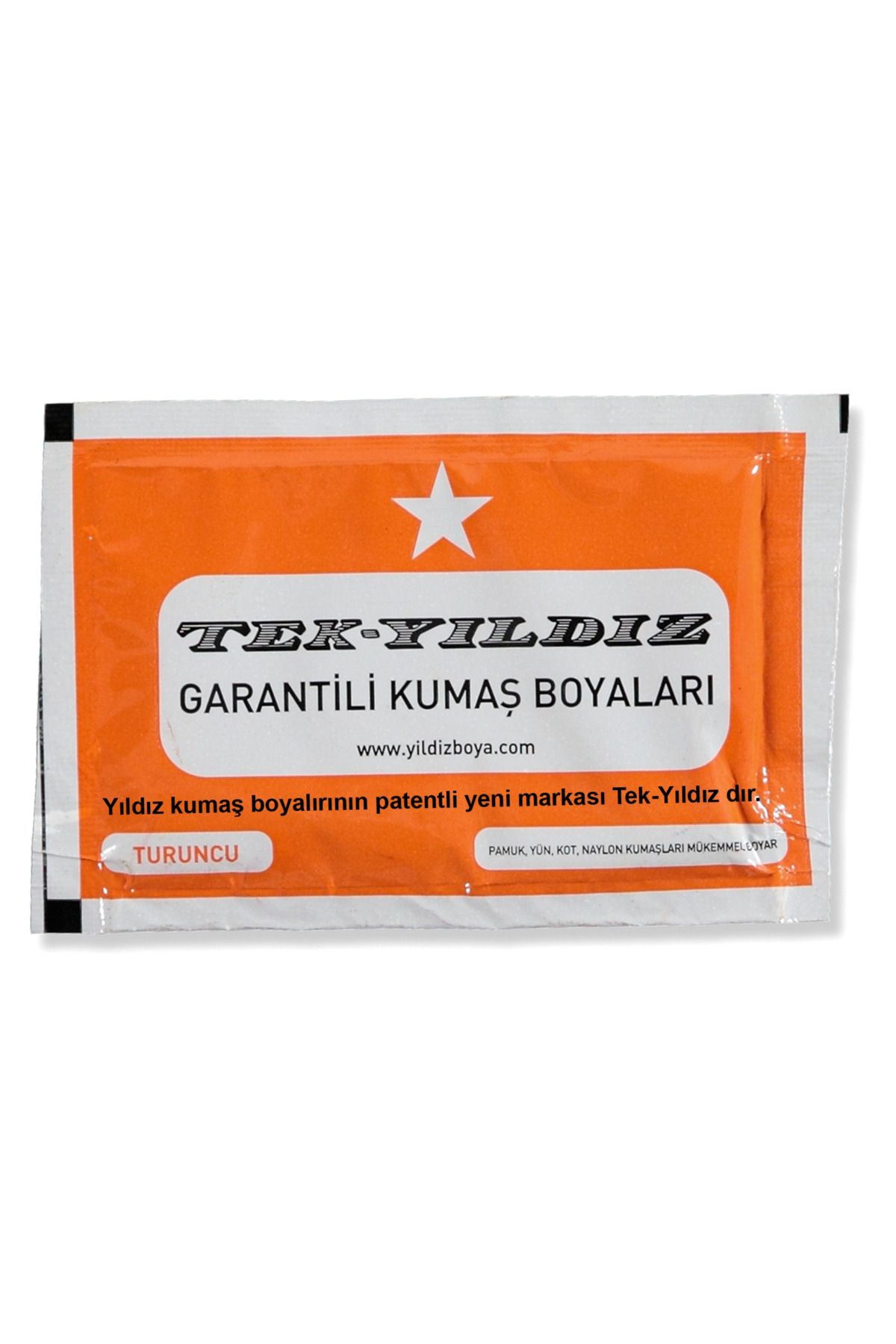 TekYıldız 12 - Kumaş Boyası Turuncu 11 Gr