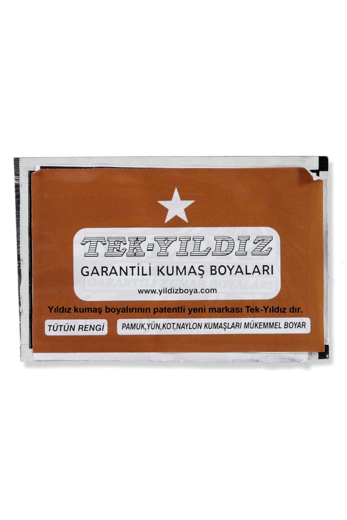 TekYıldız Kumaş Boyası Tütün Rengi 11 Gr