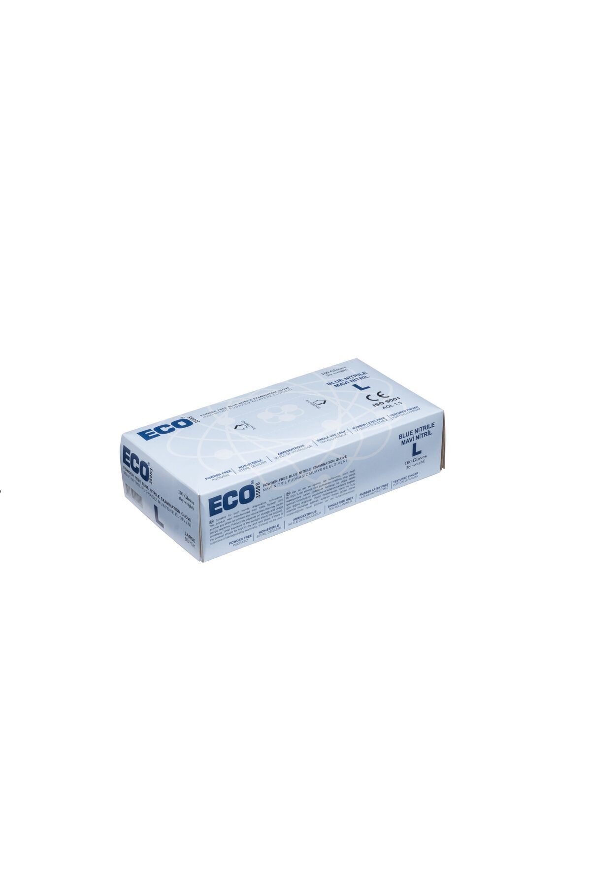 ECO Mavi Nitril Eldiven - Blue Nitrile Gloves - 1 Koli - L Beden