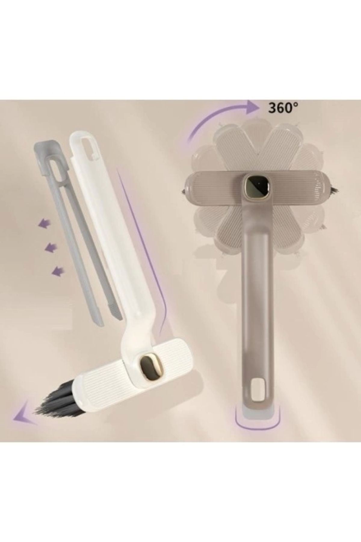 OZES-Cleaning Brush - With Rotating Head and Tweezers 4