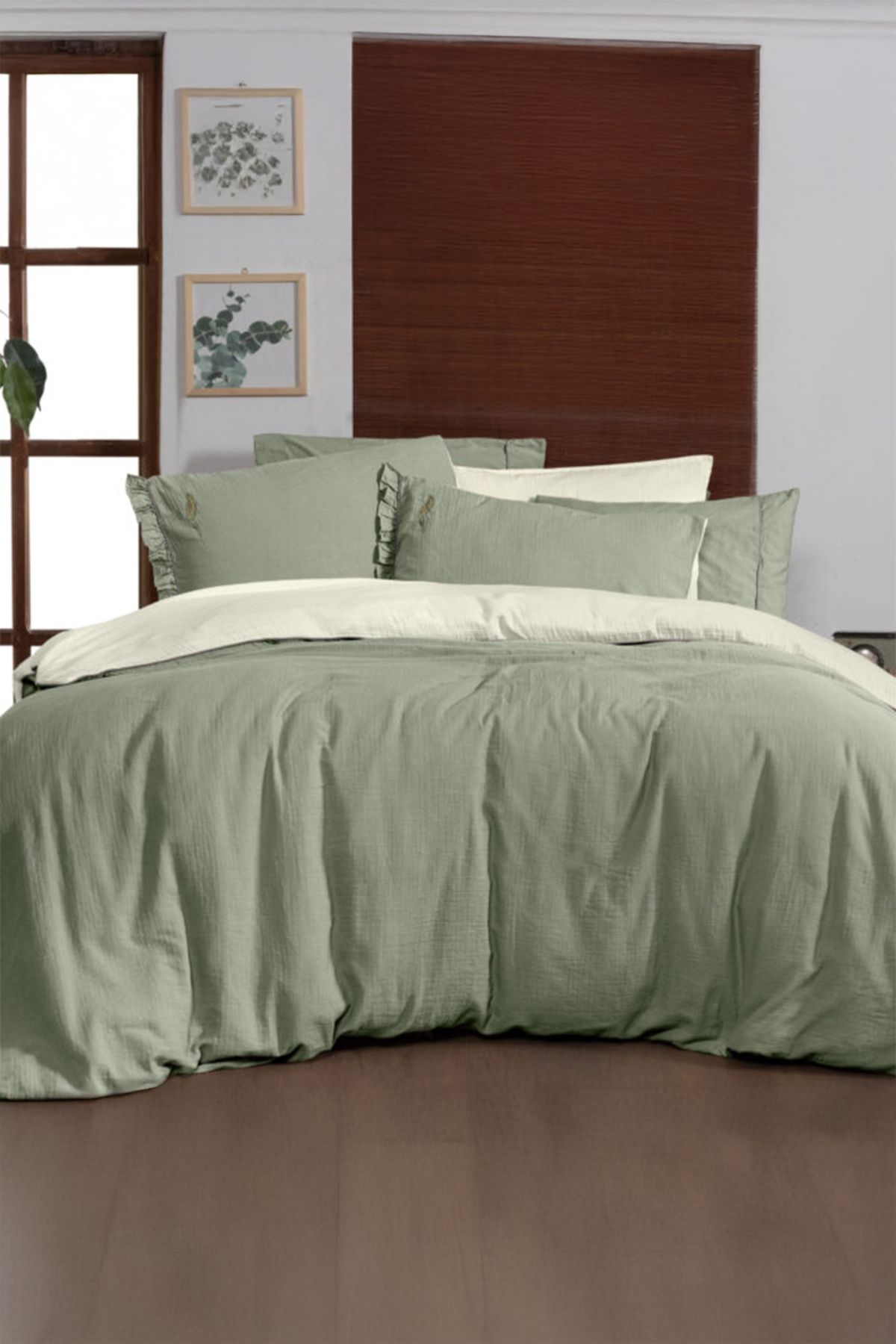 Sarev-طقم غطاء لحاف مزدوج من القطن بنسبة 100% من Kenyon Green Mood Comfort 2