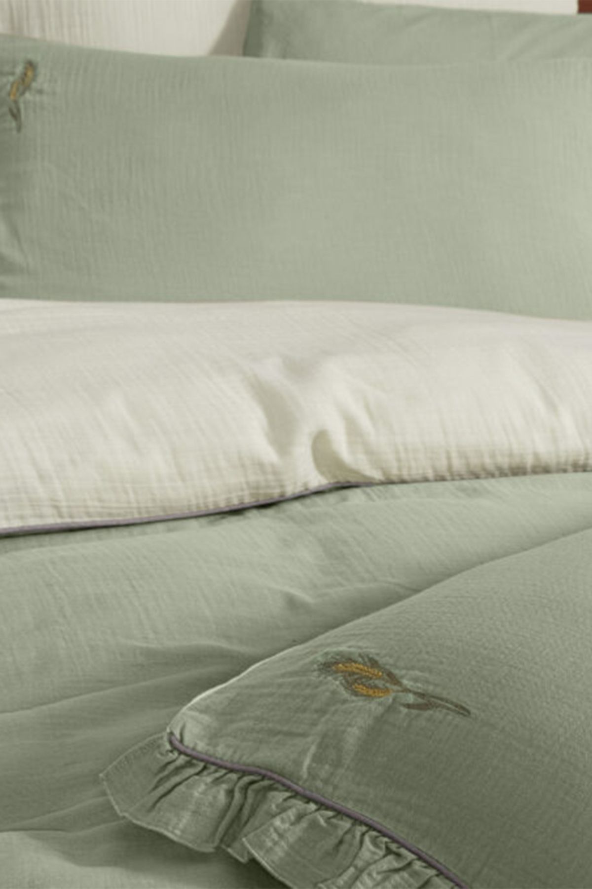 Sarev-طقم غطاء لحاف مزدوج من القطن بنسبة 100% من Kenyon Green Mood Comfort 3