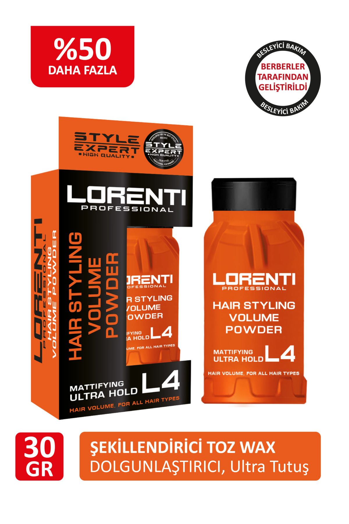 LORENTİ L4 Pudra - Toz Wax Saç Şekillendirici Anında Dolgunlaştırıcı 30 gr - Ultra Tutuş