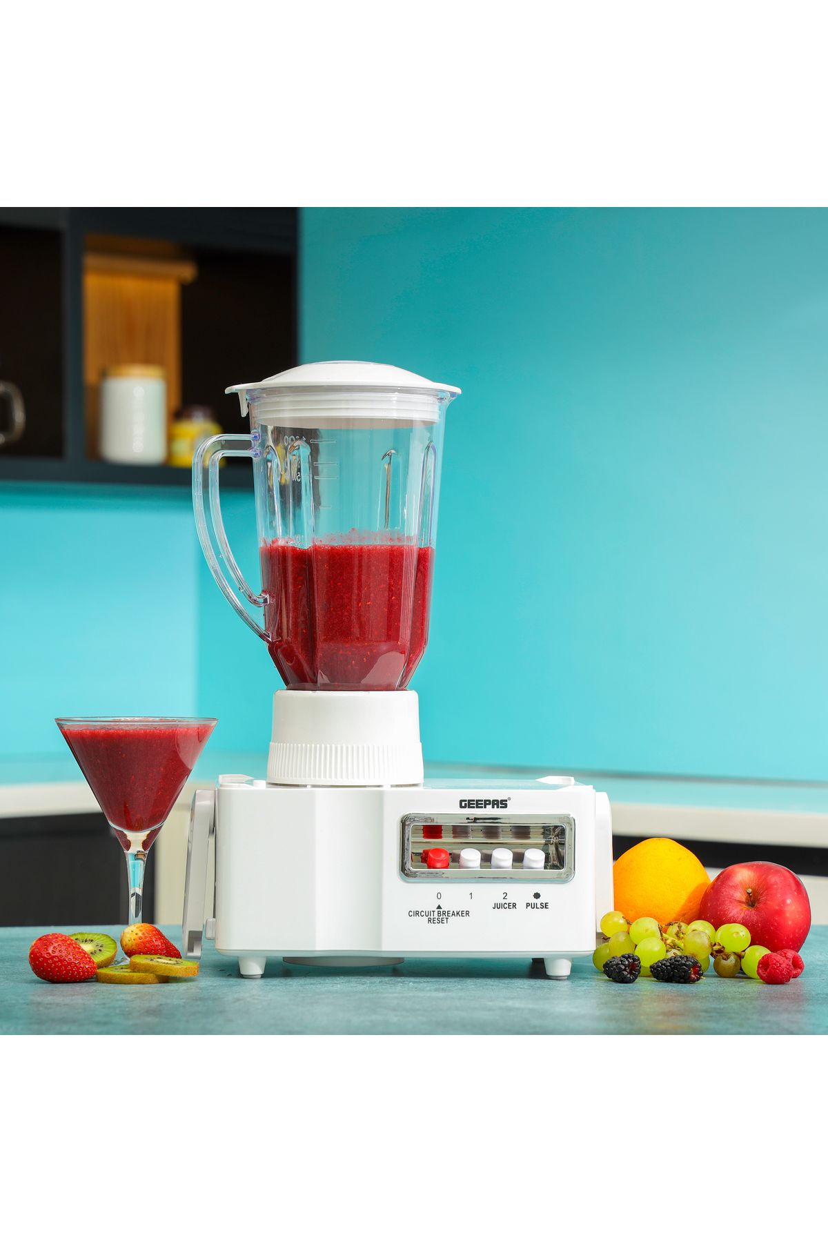 Geepas-650W 4-in-1 Food Processor-  2 Speed Control with Pulse| 2 Years Warranty| White 2